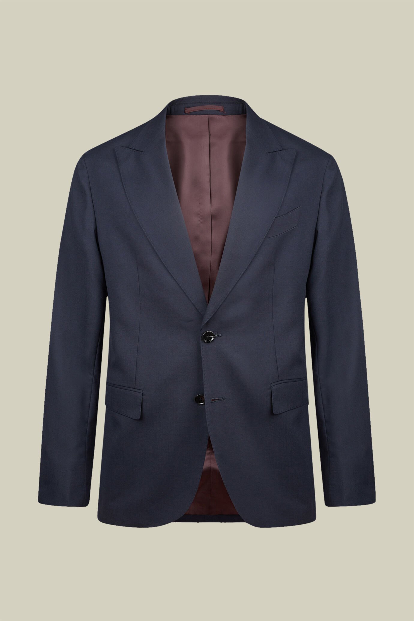 Abito uomo monopetto con giacca con collo a lancia in tessuto Wool Blend regular fit