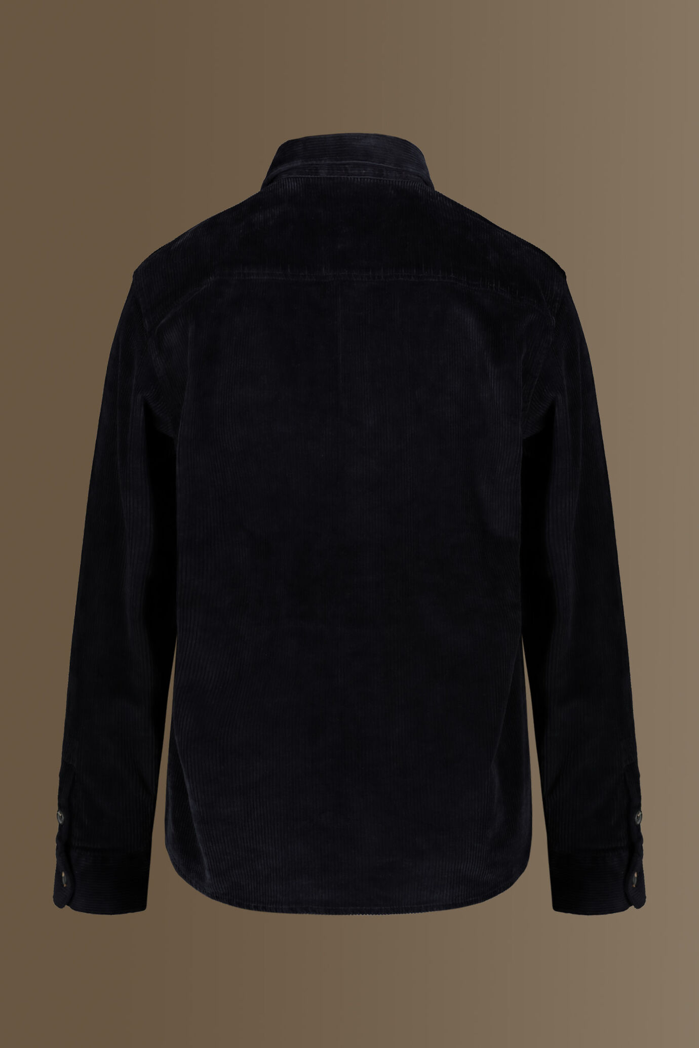 Overshirt uomo tessuto velluto a coste tinta unita image number 6