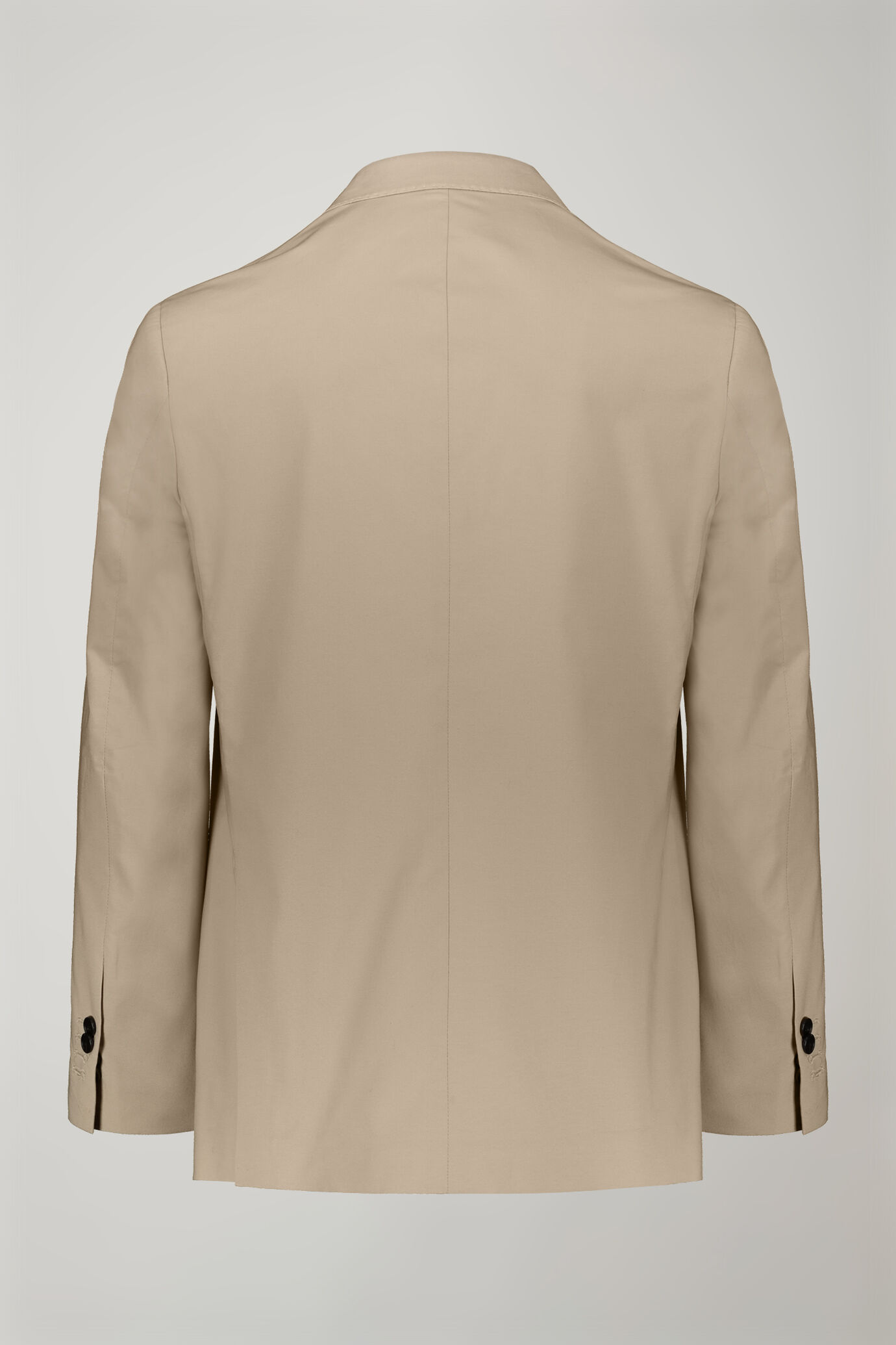 Abito monopetto in cotone regular fit tinta unita image number 5