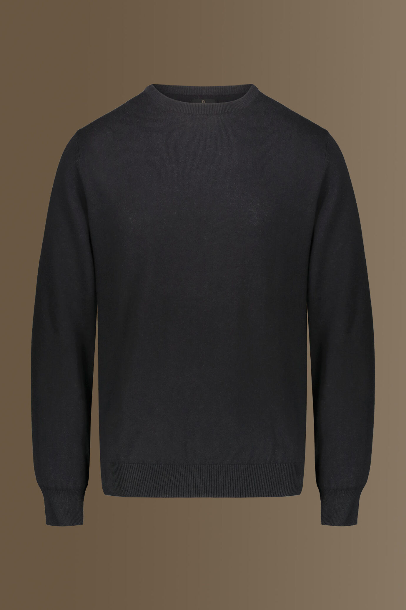 Maglia giro collo misto lana e cotone image number 0