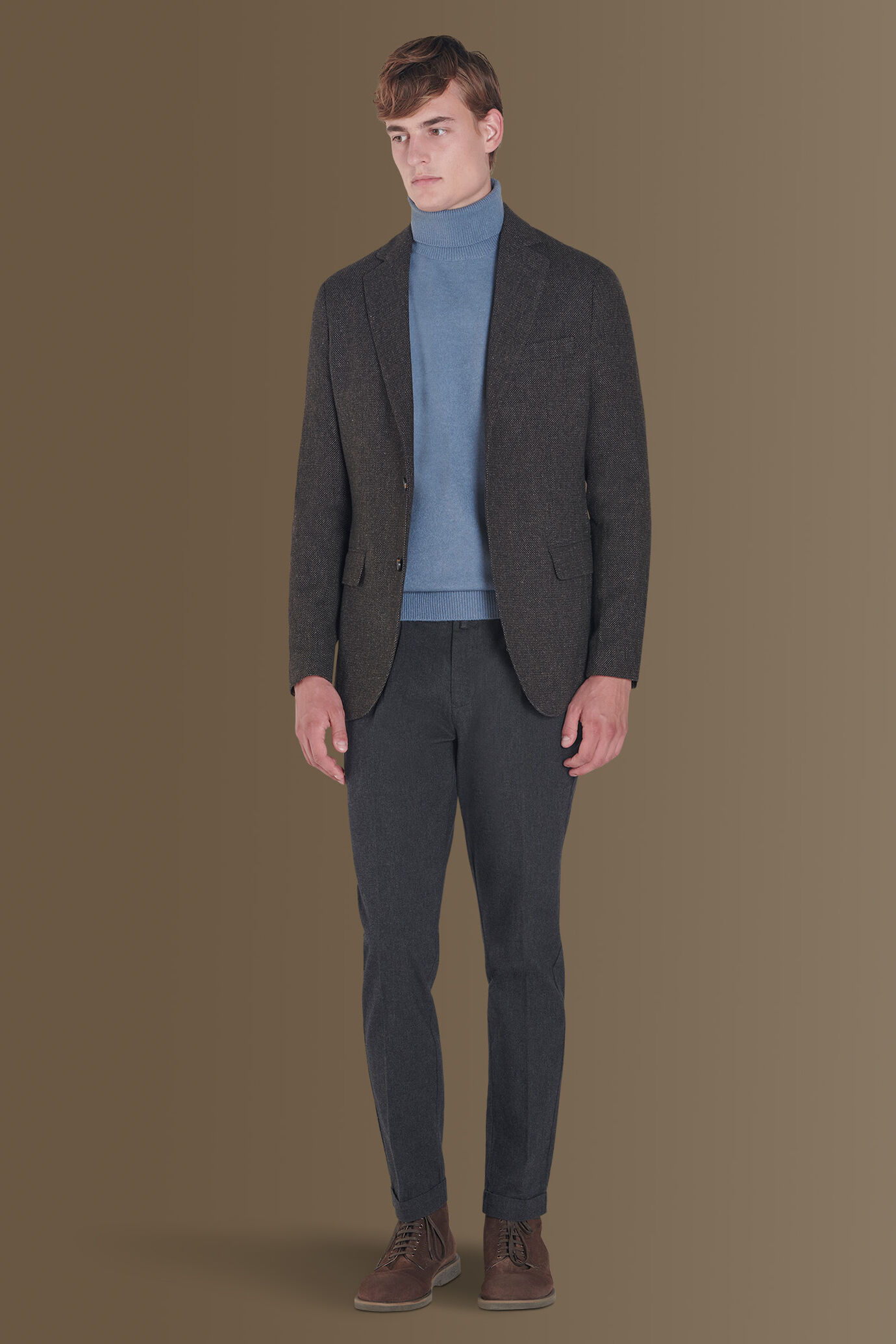 Giacca monopetto tessuto occhio di pernice image number 0