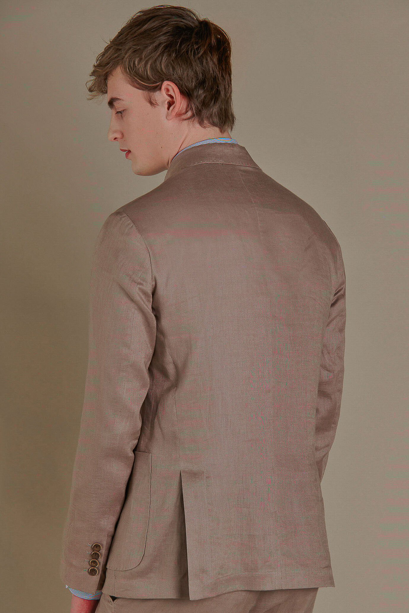 Giacca monopetto 100%lino made in italy image number 2