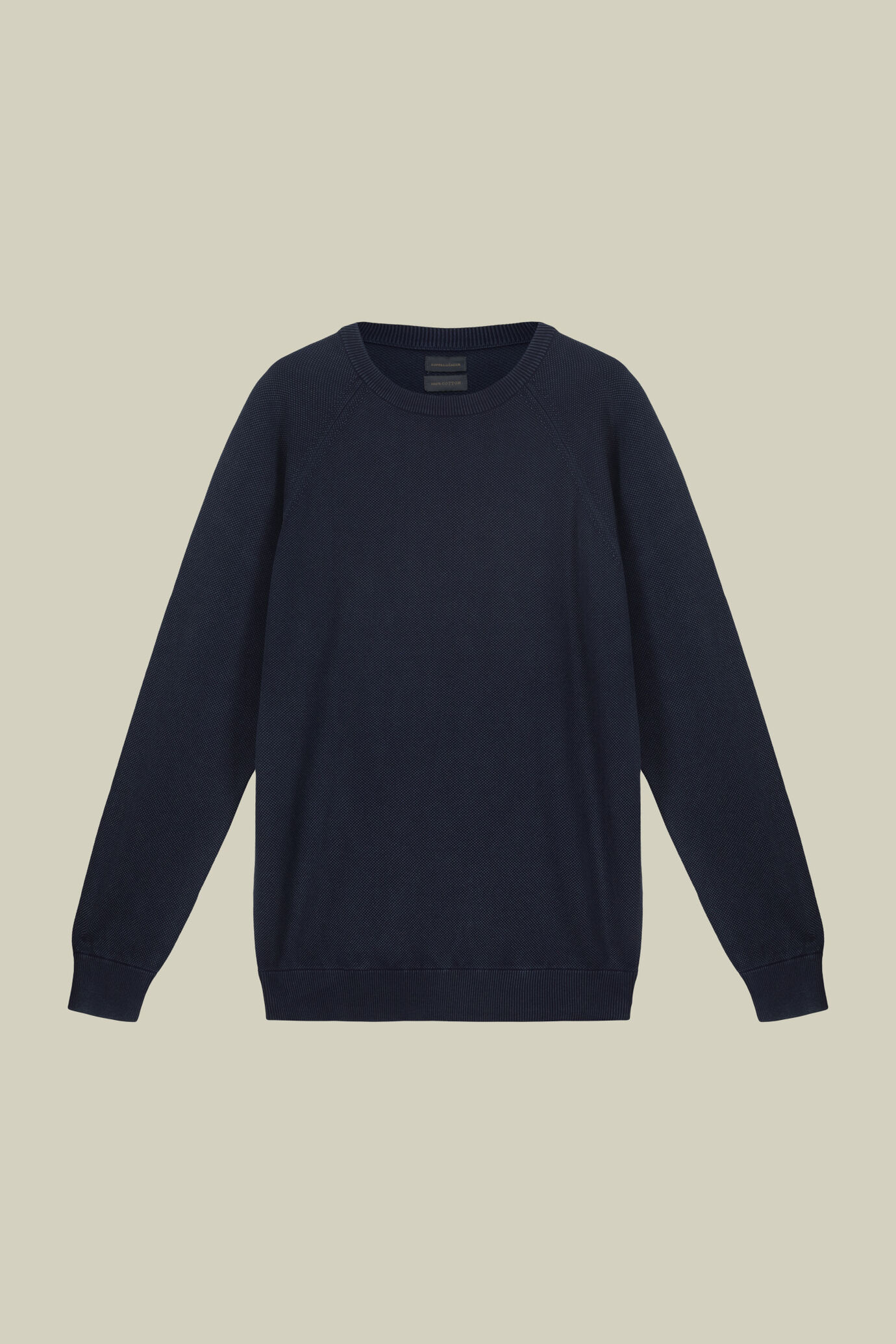 Herren-Pullover mit Rundhalsausschnitt aus reiner Baumwolle mit Raglanärmeln image number 4