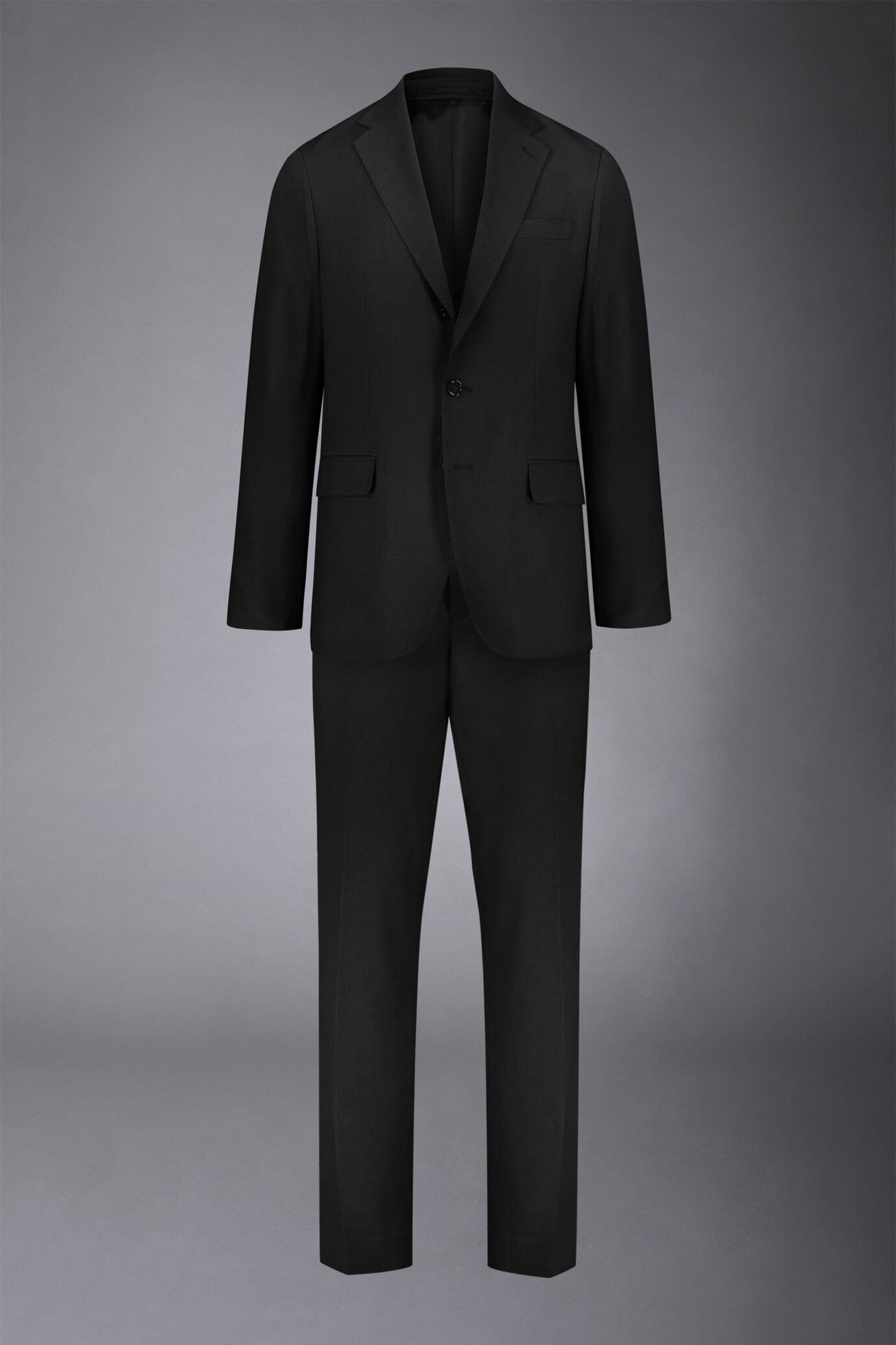 Costume croisé simple coupe régulière en tissu œil de perdrix image number 9