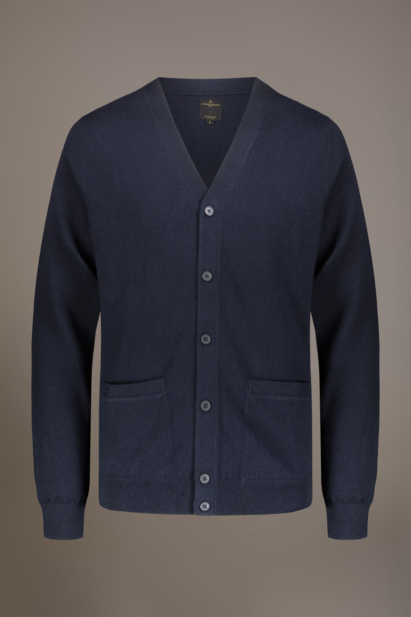 V neck wool blend cardigan image number 4