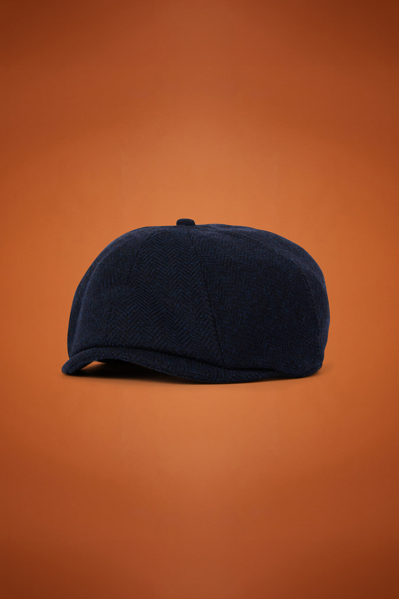 Casquette plate pour homme en tissu à chevrons Wool Blend