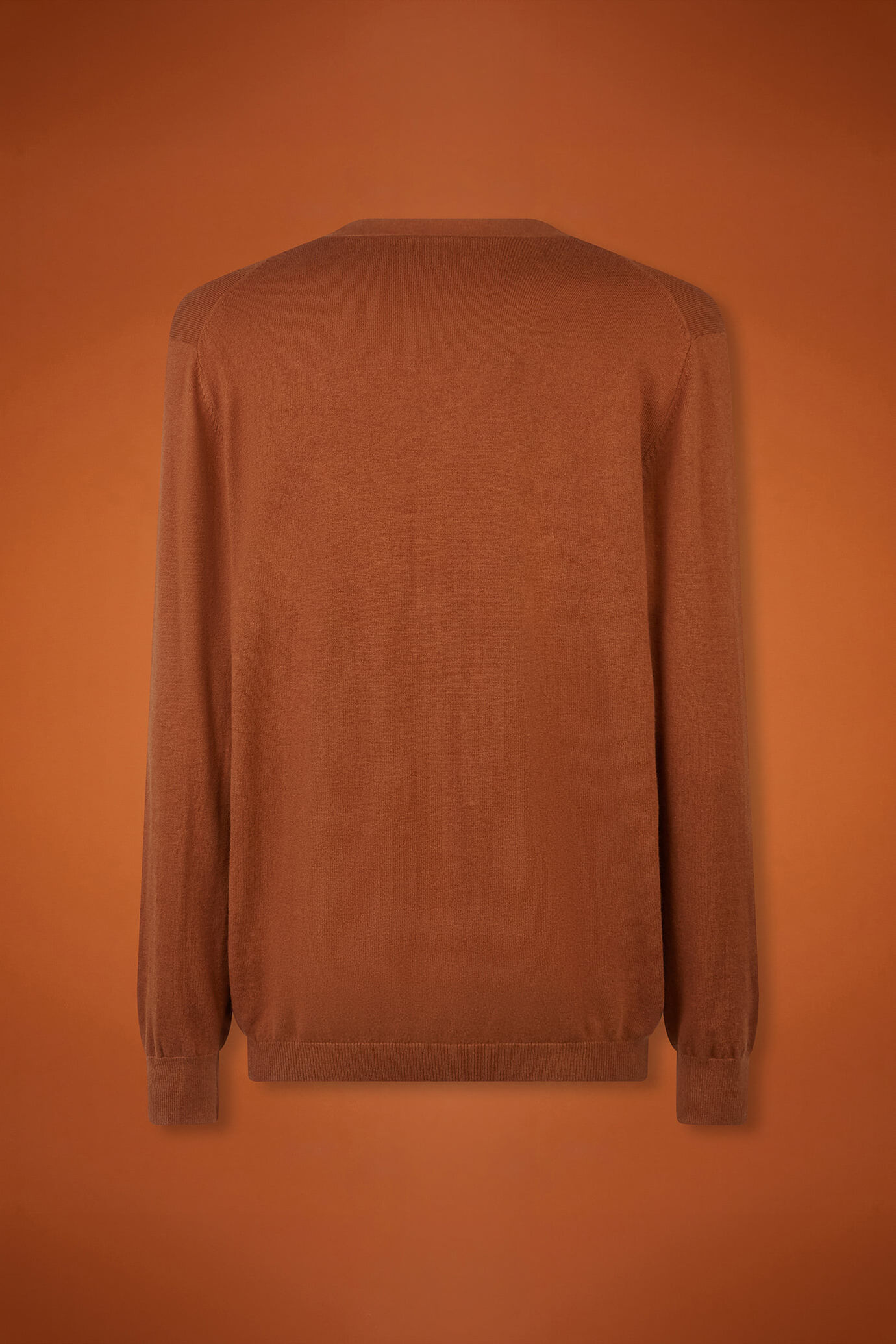 Herren-Strickjacke mit V-Ausschnitt aus Wolle und Baumwolle in normaler Passform image number 4