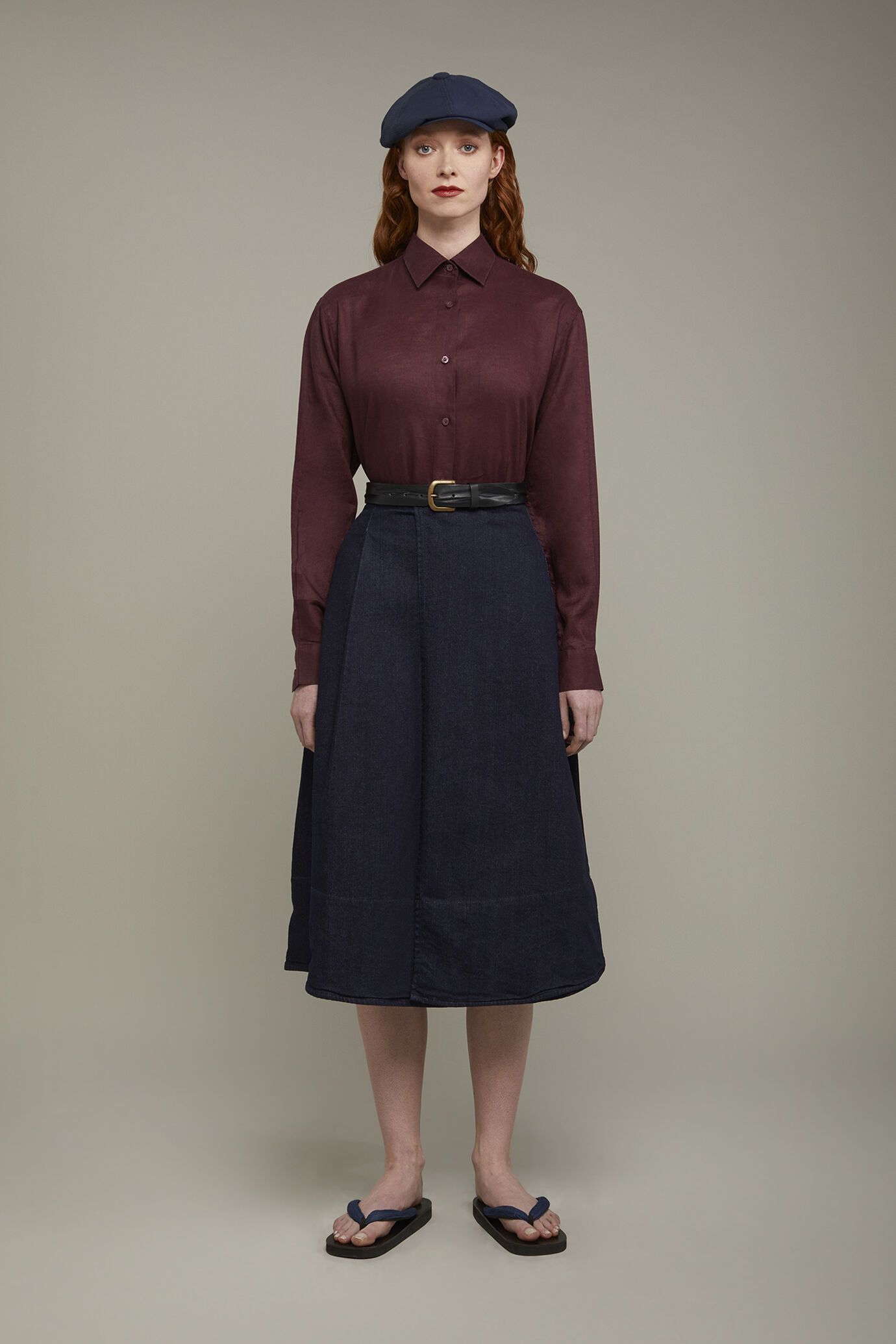 Chemise femme à col classique en 100 % lin image number 0