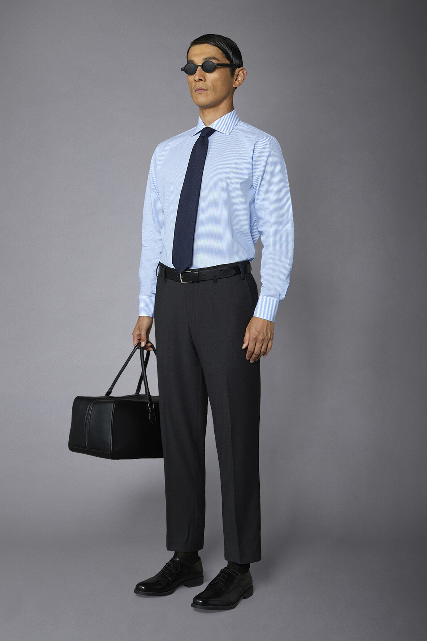 Camicia classica uomo collo francese regular fit fantasia a righe image number 1