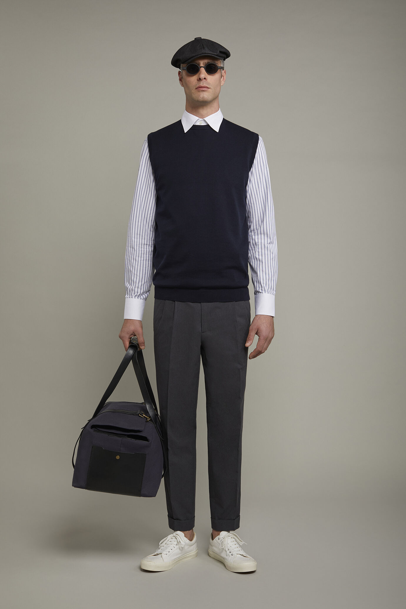 Gilet uomo girocollo 100% cotone regular fit image number 0