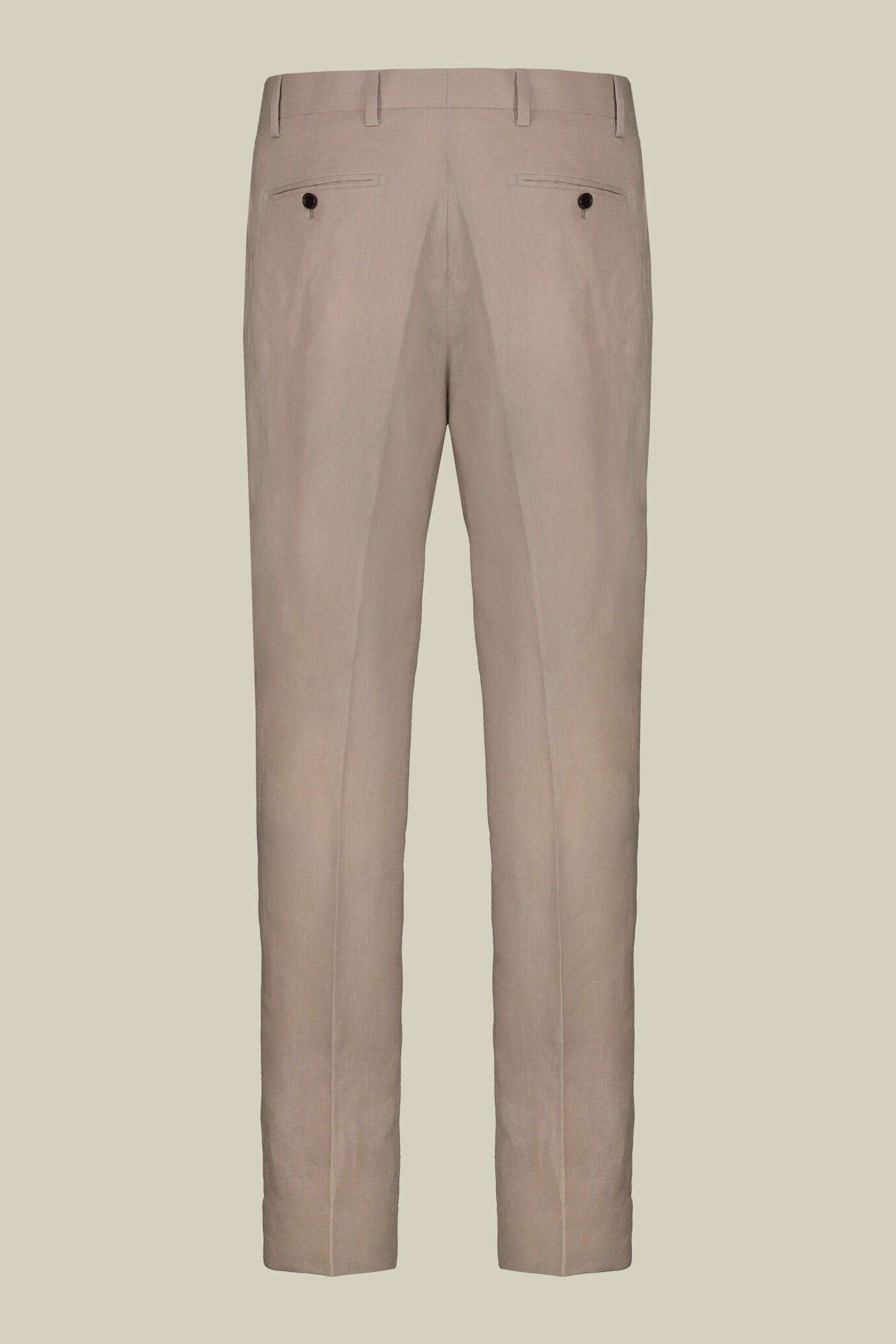 Costume droit pour homme avec pantalon sans plis, en 100% lin effet lavé image number 7
