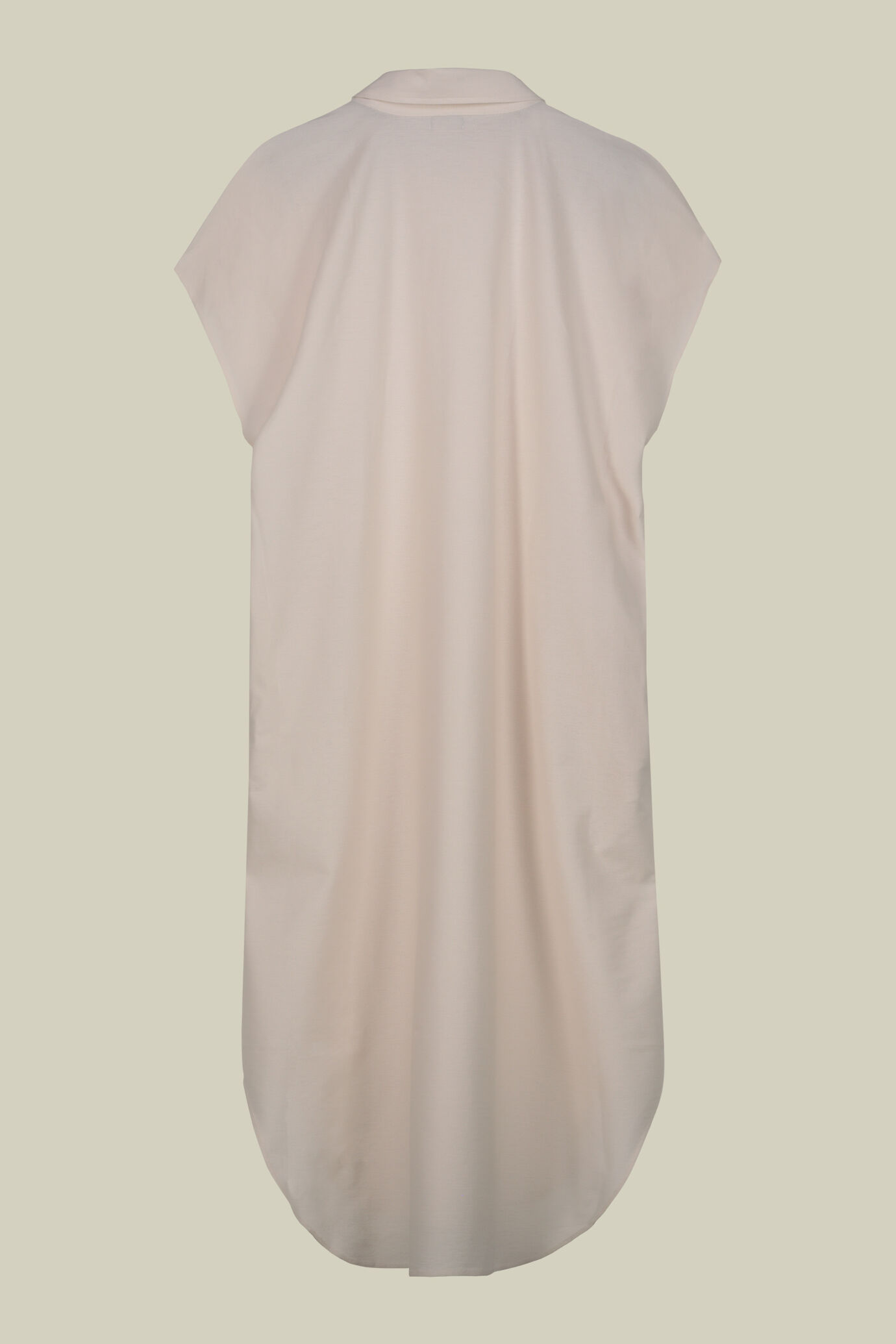 Dress with oversized polo neckline and side slits image number 5