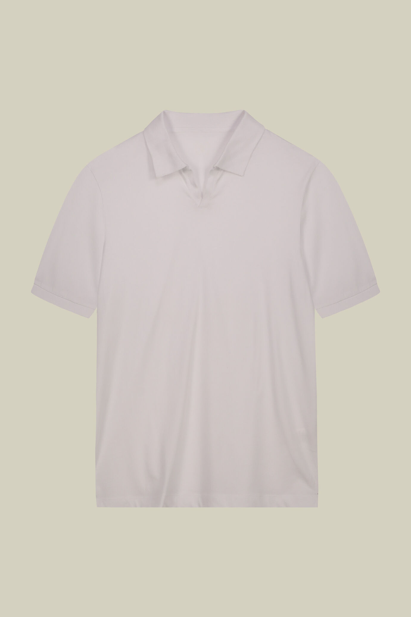 Men's short-sleeved 100% organic cotton polo shirt with derby collar image number 4