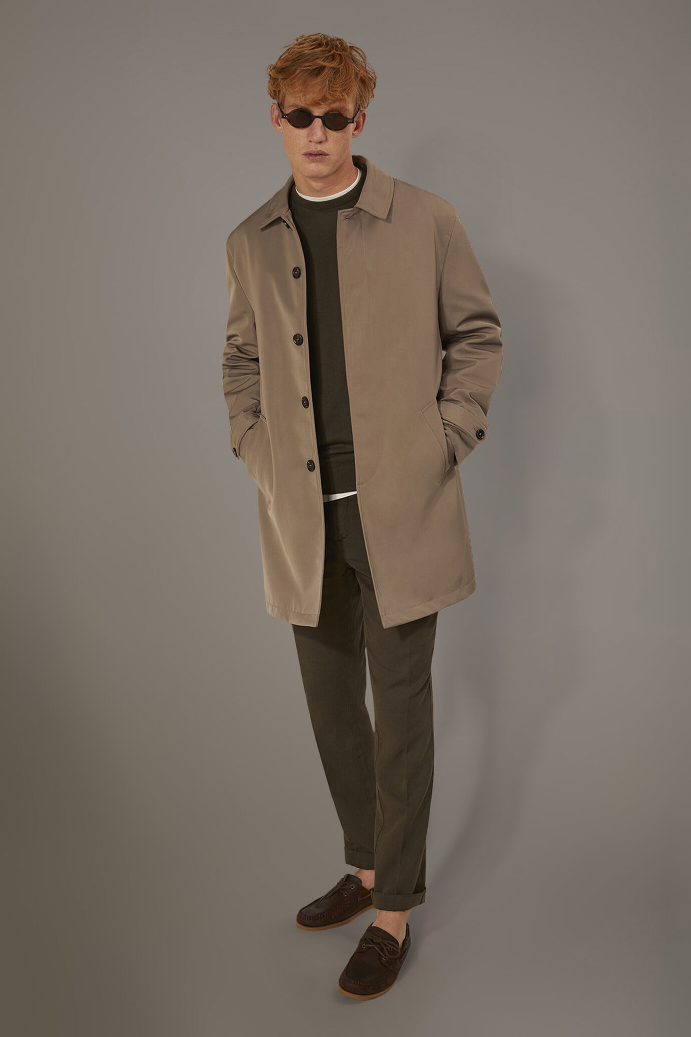Padded raincoat in technical fabricand removable padding image number 0