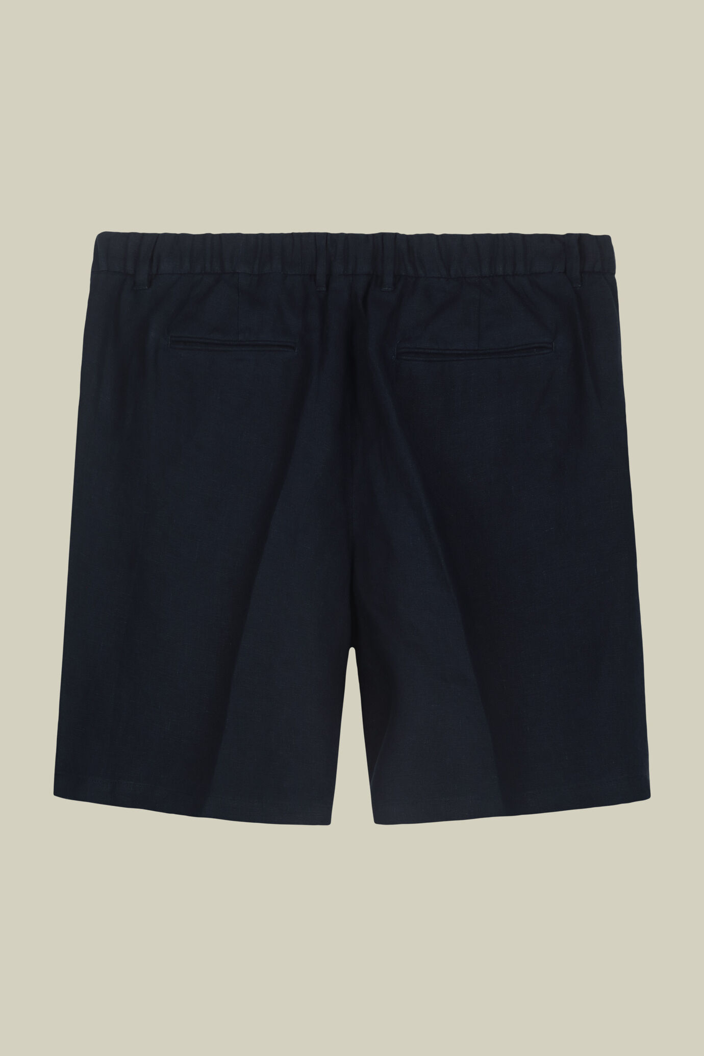 Bermuda homme avec taille élastique, 100% lin image number 5