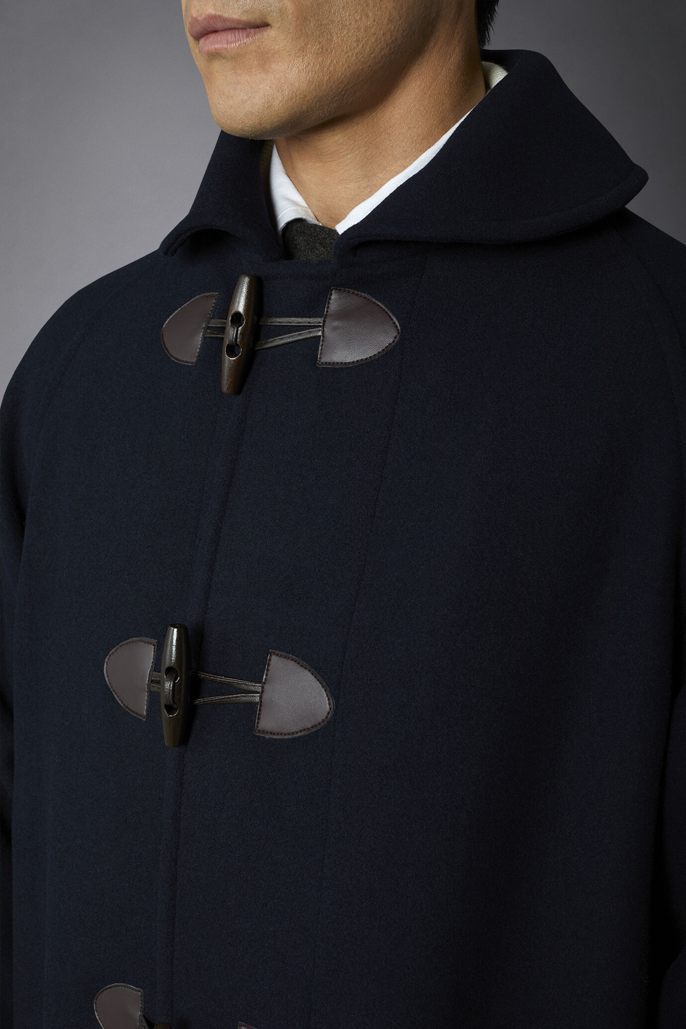 Genderless hoodless wool-blend coat image number 4