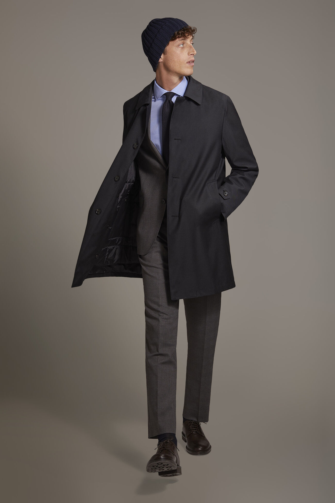 Cappotto imbottito tessuto twill image number 0