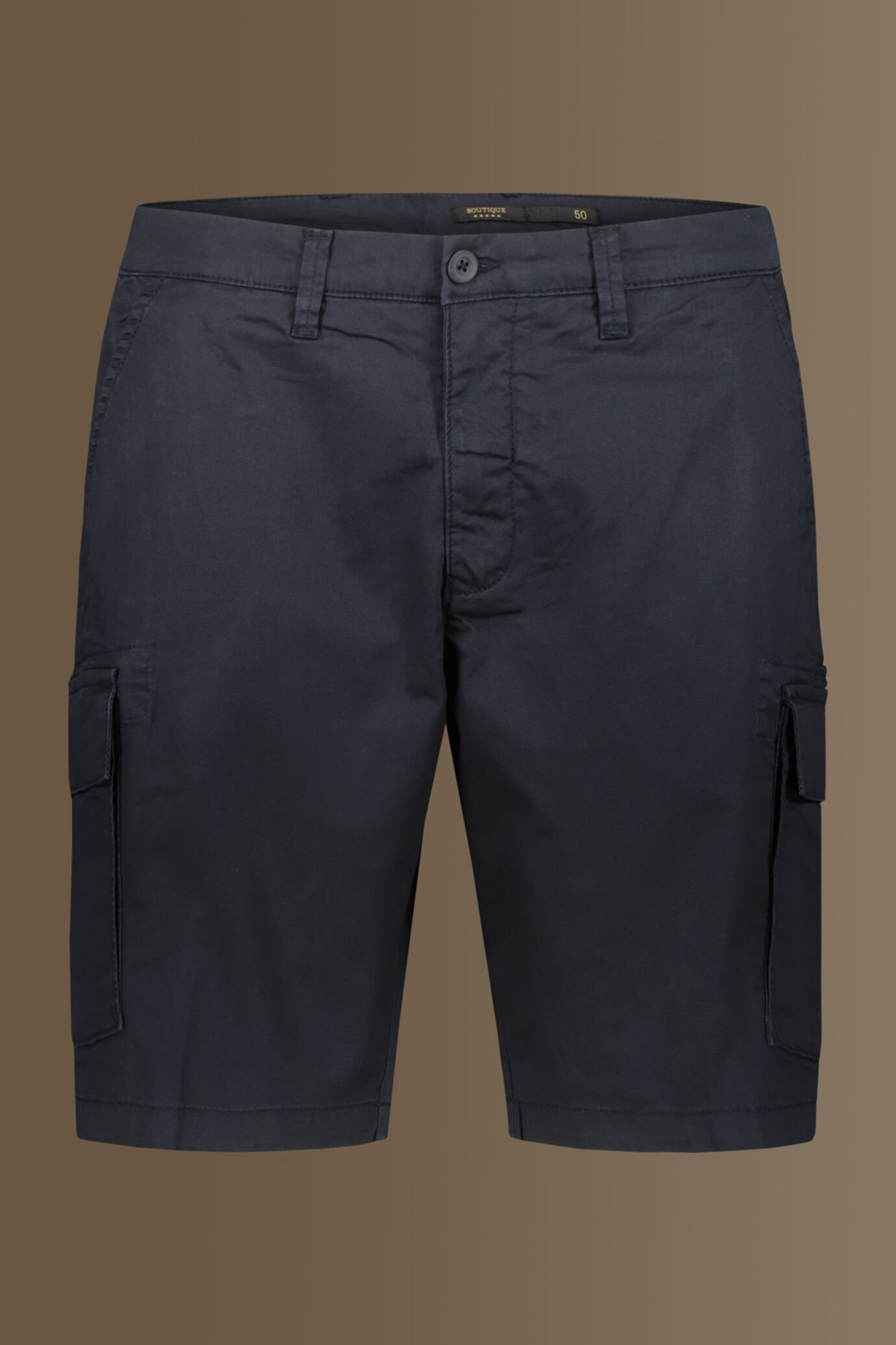 Bermuda cargo tessuto twill elasticizzato uomo image number 0