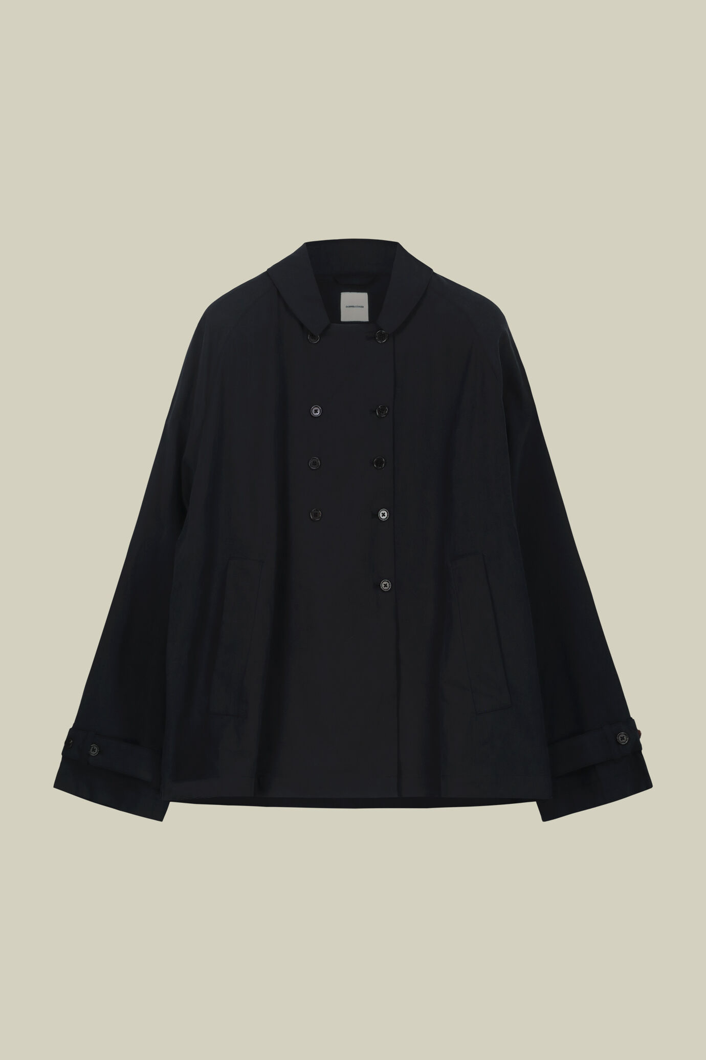 Women's short double-breasted raincoat image number 4