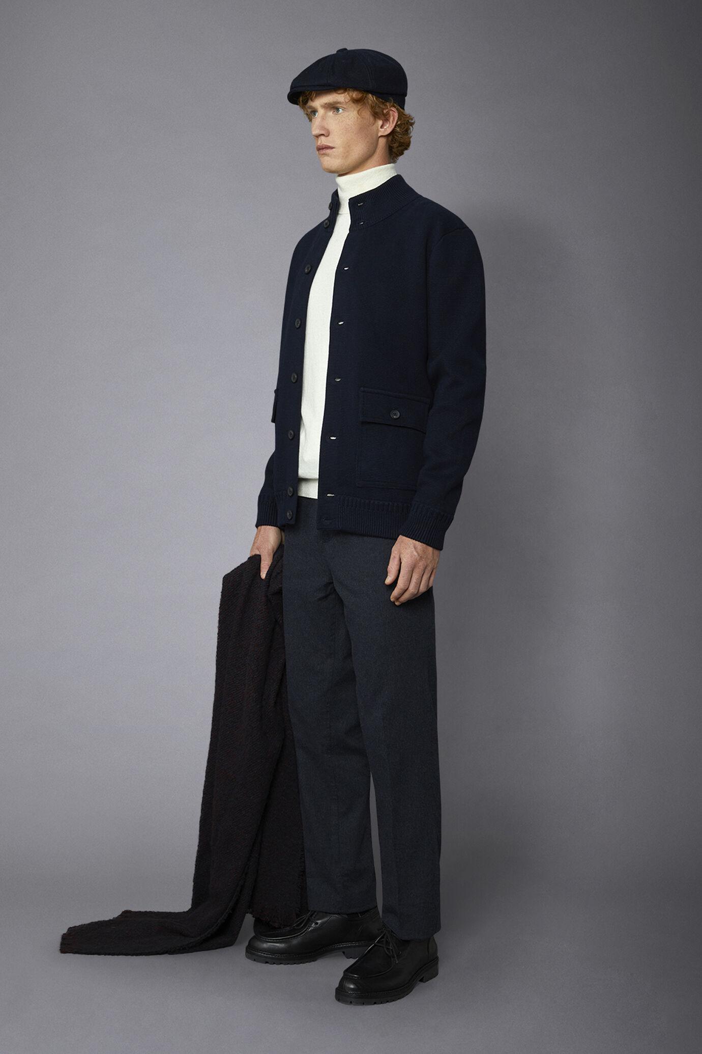 Giacca foderata in maglia cotone punto milano image number 1