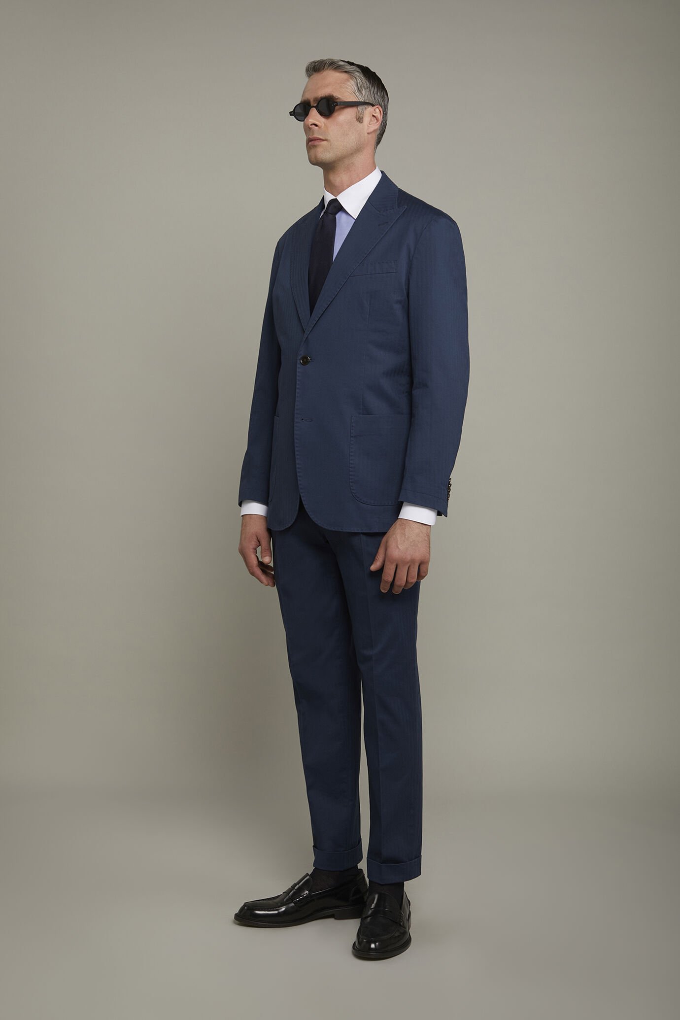 Pantalone uomo classico con doppia pinces regular fit image number 1