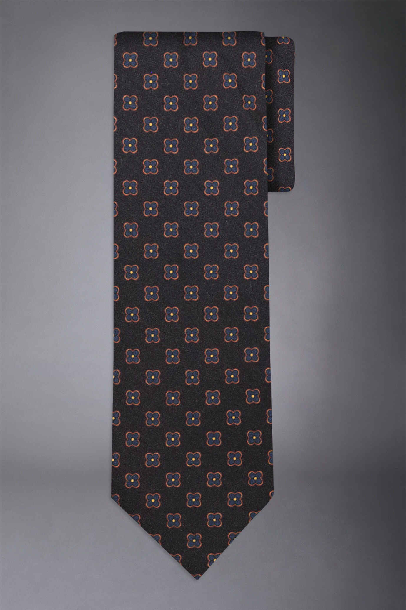 Men's micro pattern wool blend tie