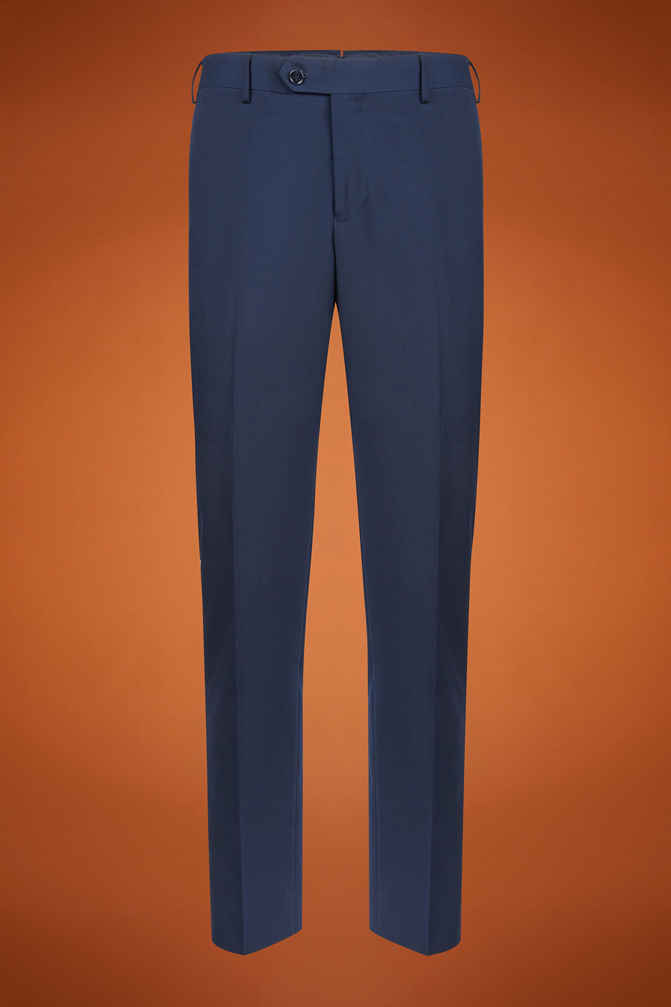 Einreihiger Herrenanzug in normaler Passform mit Mikro-Hahnentritt-Design image number 6