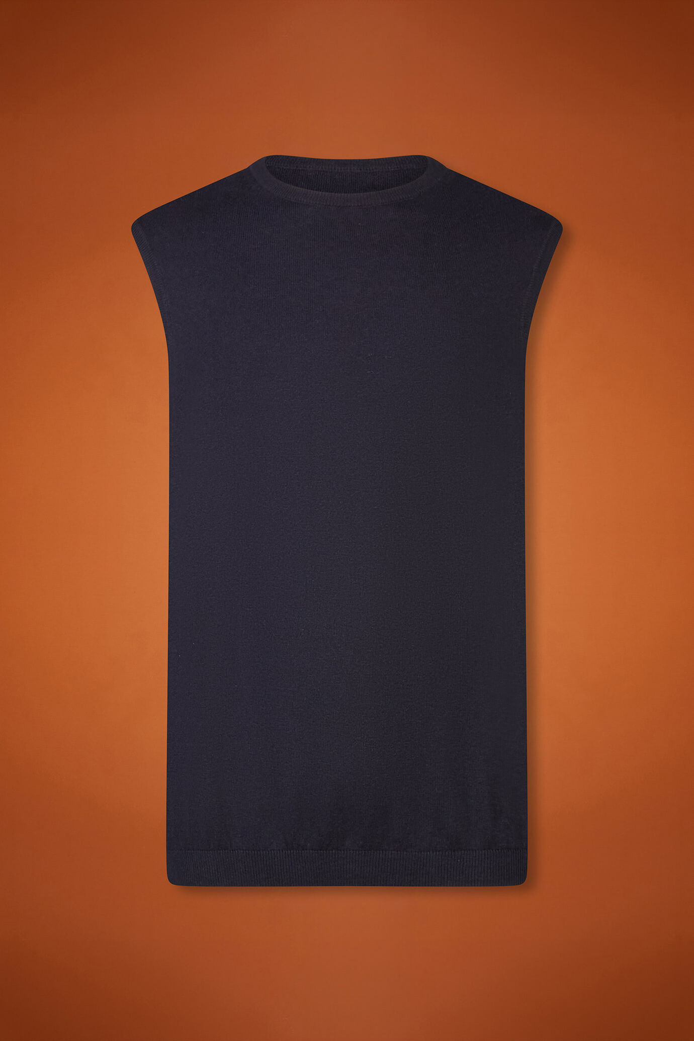Gilet uomo girocollo lana e cotone regular fit image number 4