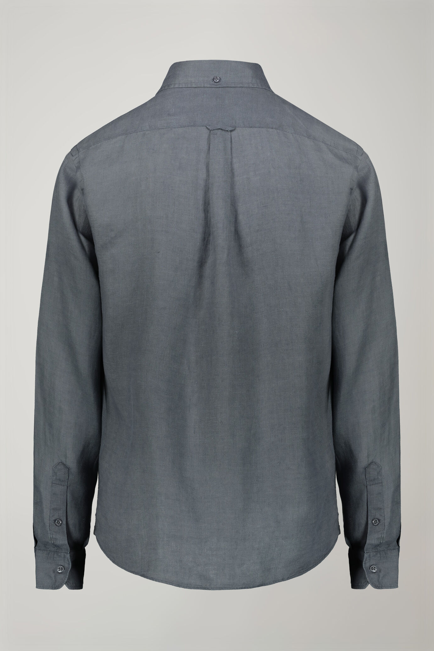 Camicia casual uomo collo button down 100% lino comfort fit image number 6