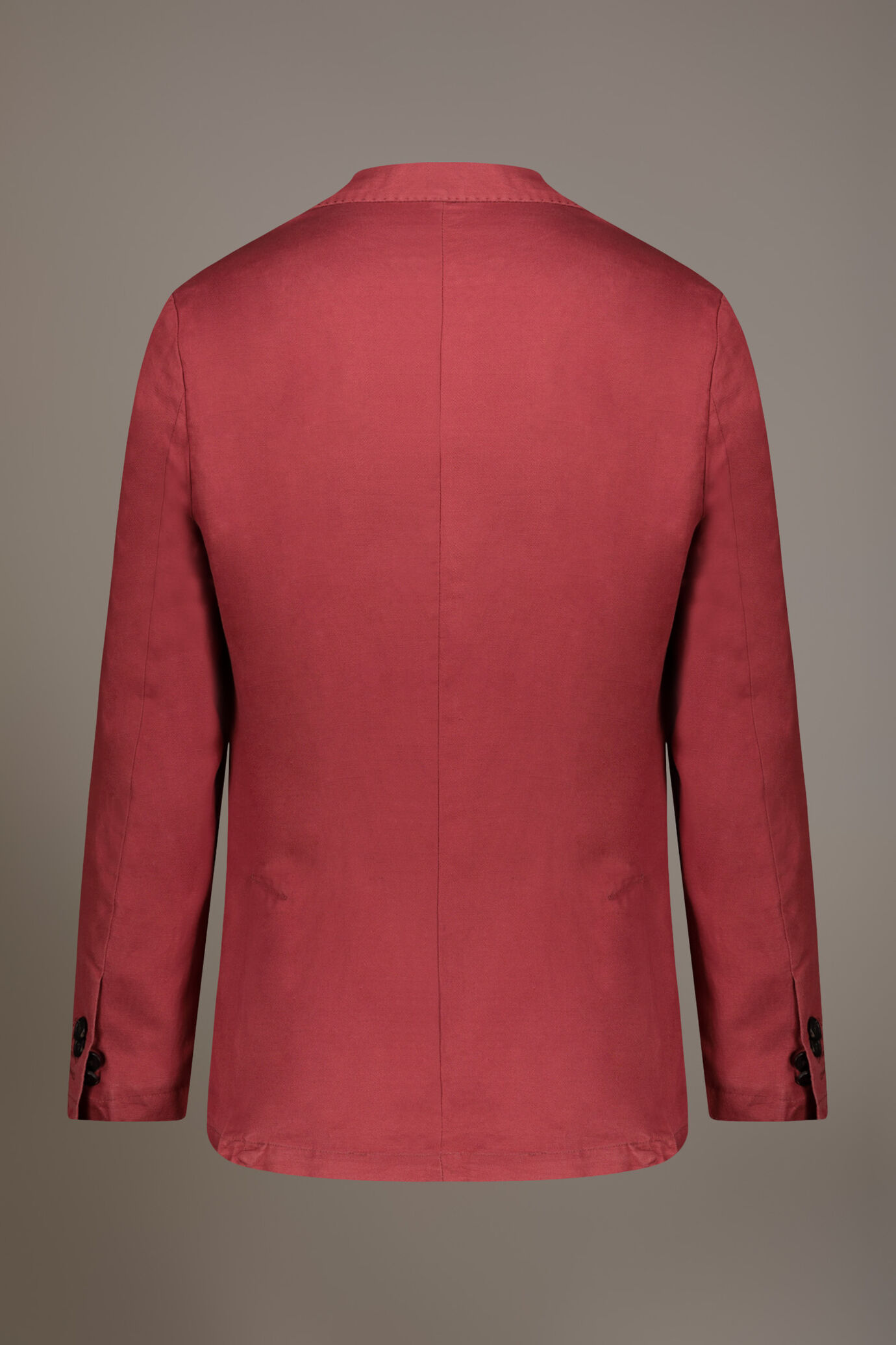 Single breasted linen blend jacket with flap pocket image number 4