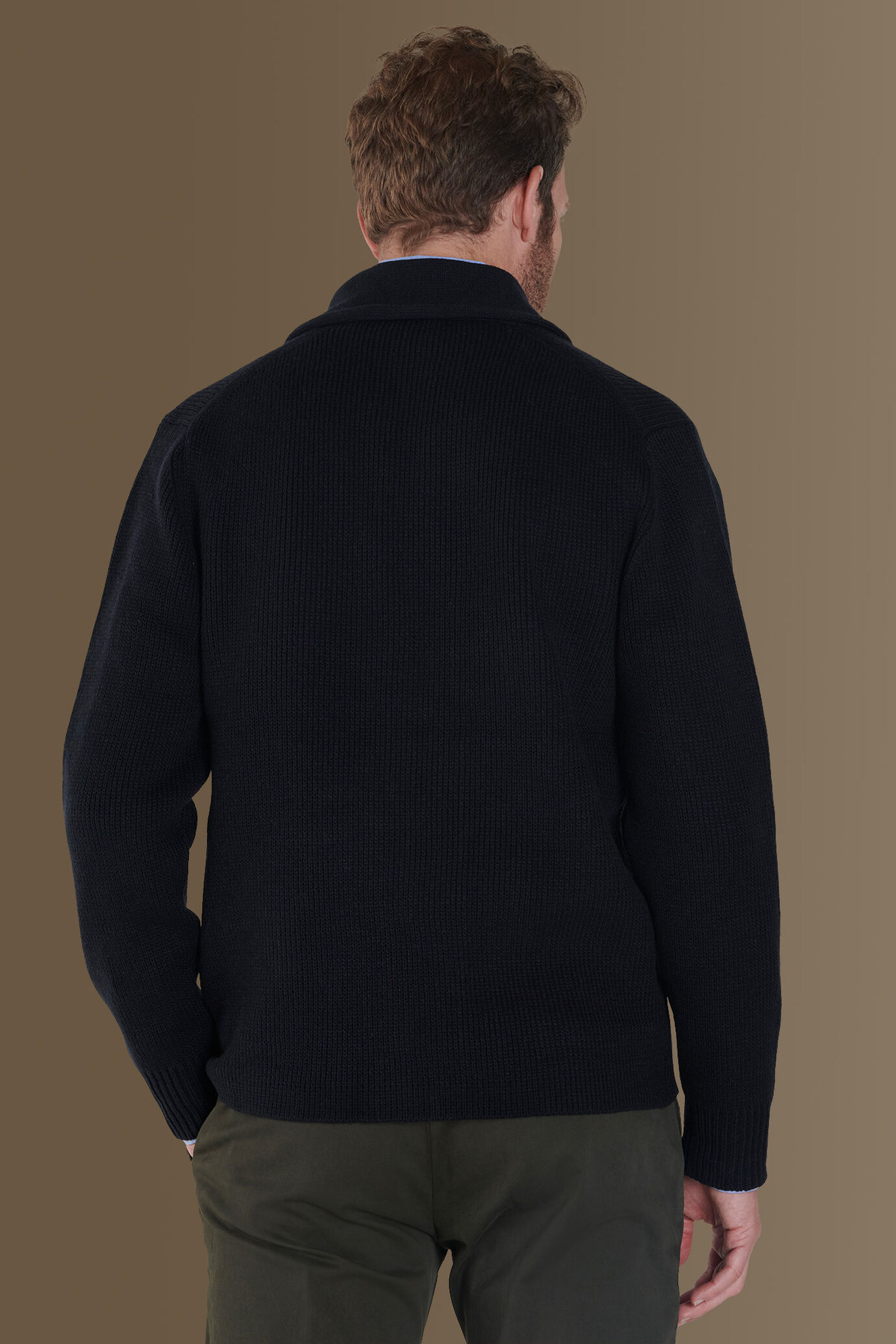 Cardigan con collo sciallato image number 2