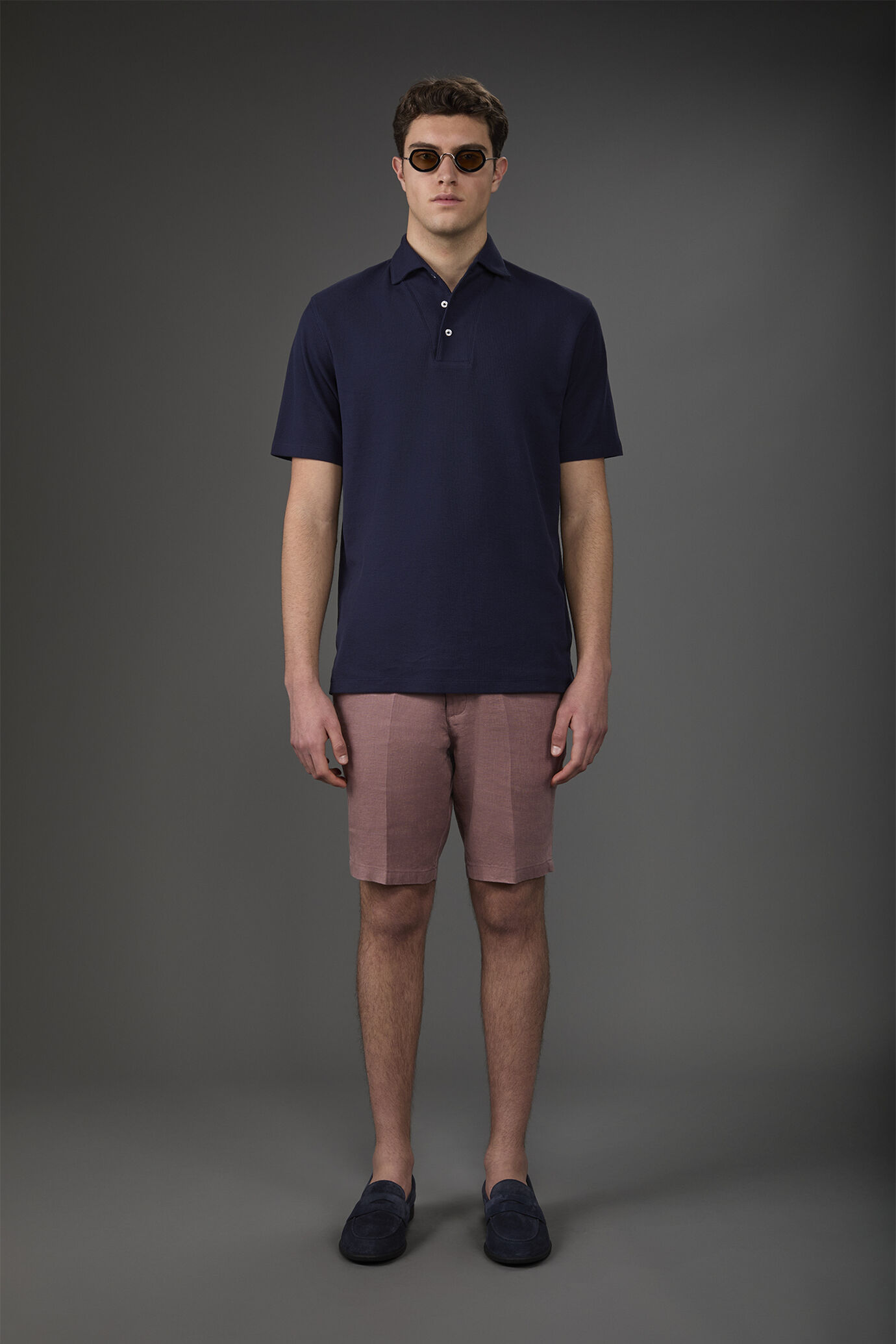 Herren-Bermudashorts mit Gummizug im Bund aus 100 % Leinen image number 0