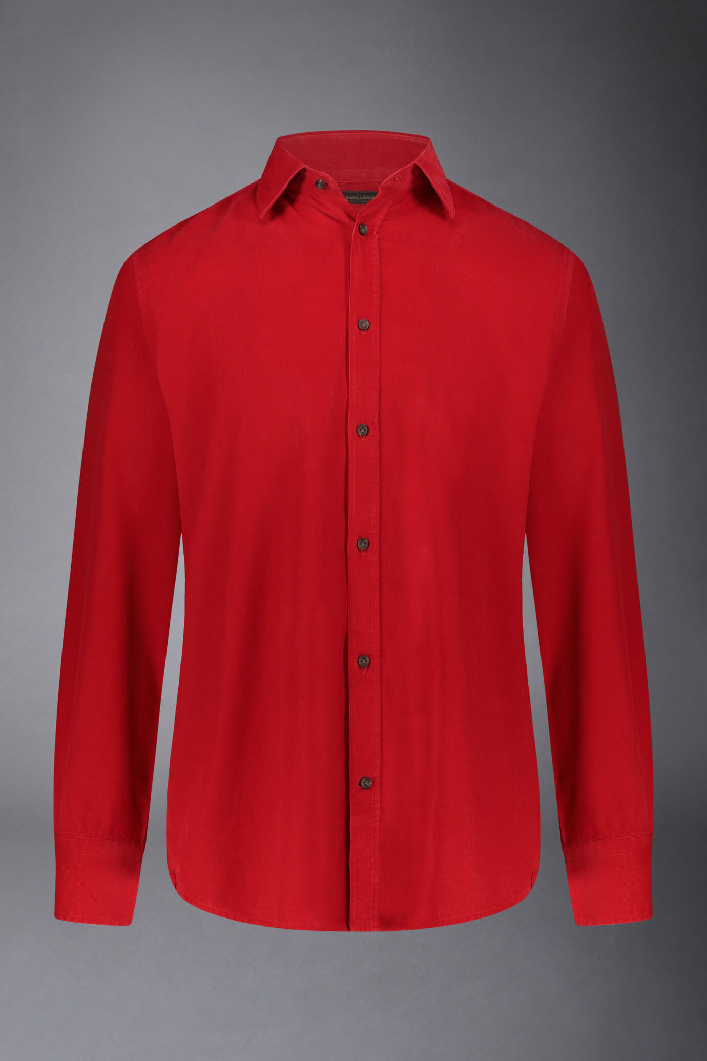 Camicia casual uomo collo francese comfort fit tessuto in velluto 1000 righe image number 4