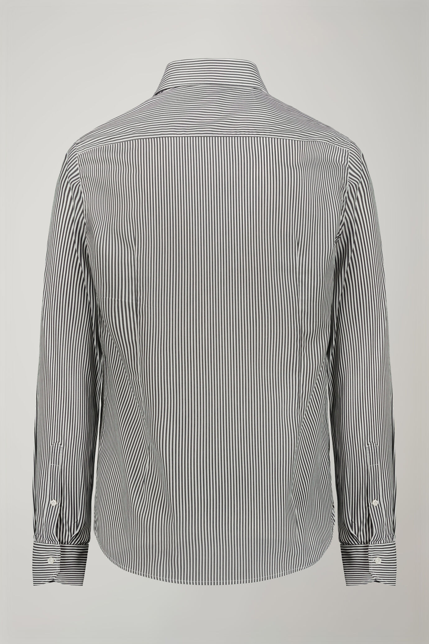 Technisches Herrenhemd mit klassischem Kragen aus Nylon mit aufgedruckten Streifen in normaler Passform image number 6