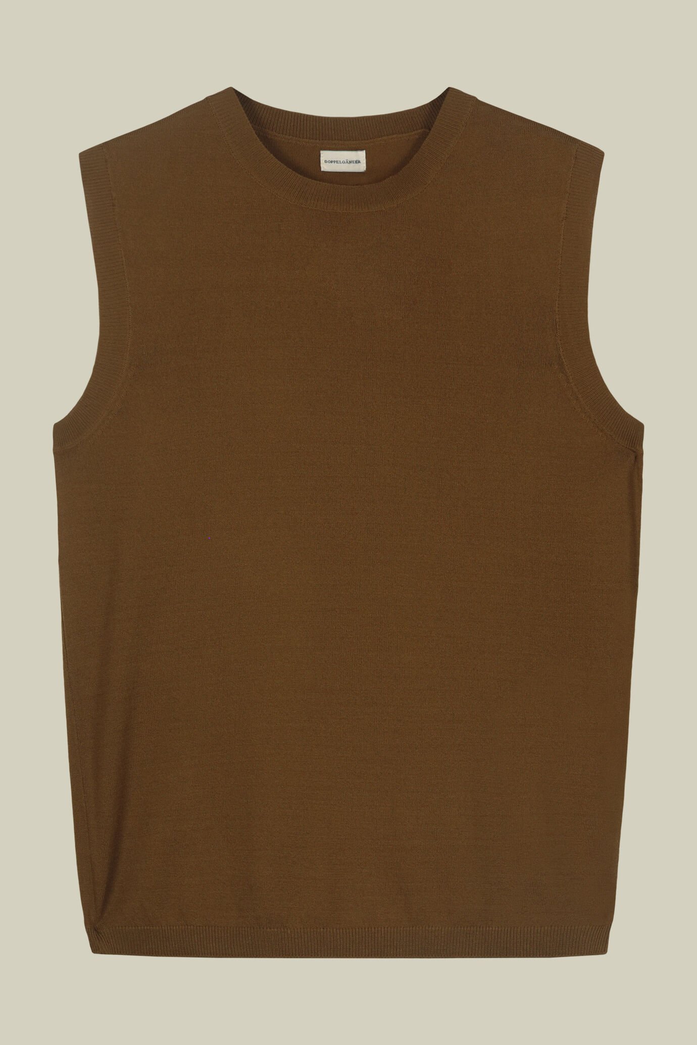 Gilet en tricot pour femme à col ras du cou