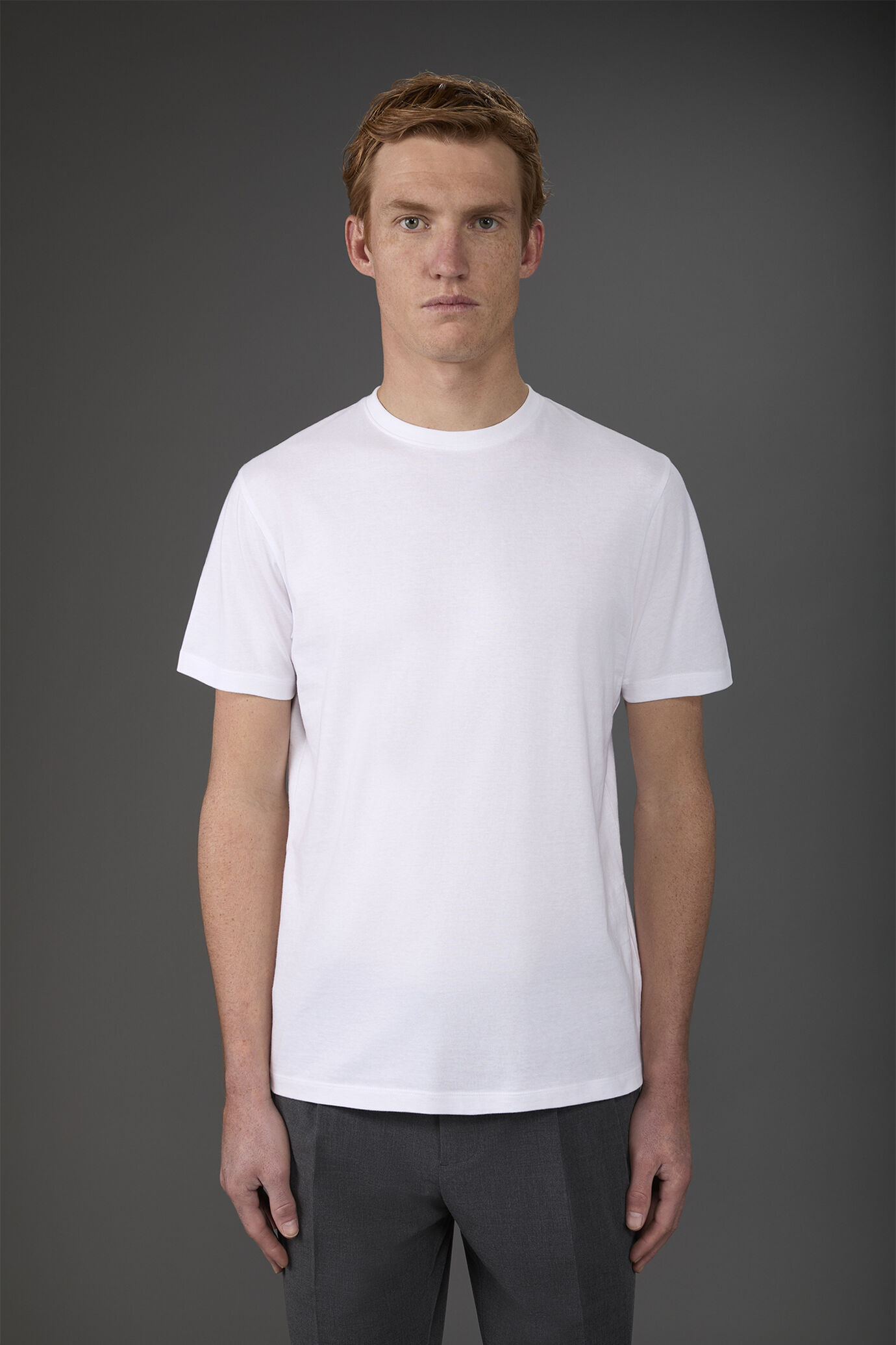 Men's short-sleeved T-shirt in 100% cotton jersey