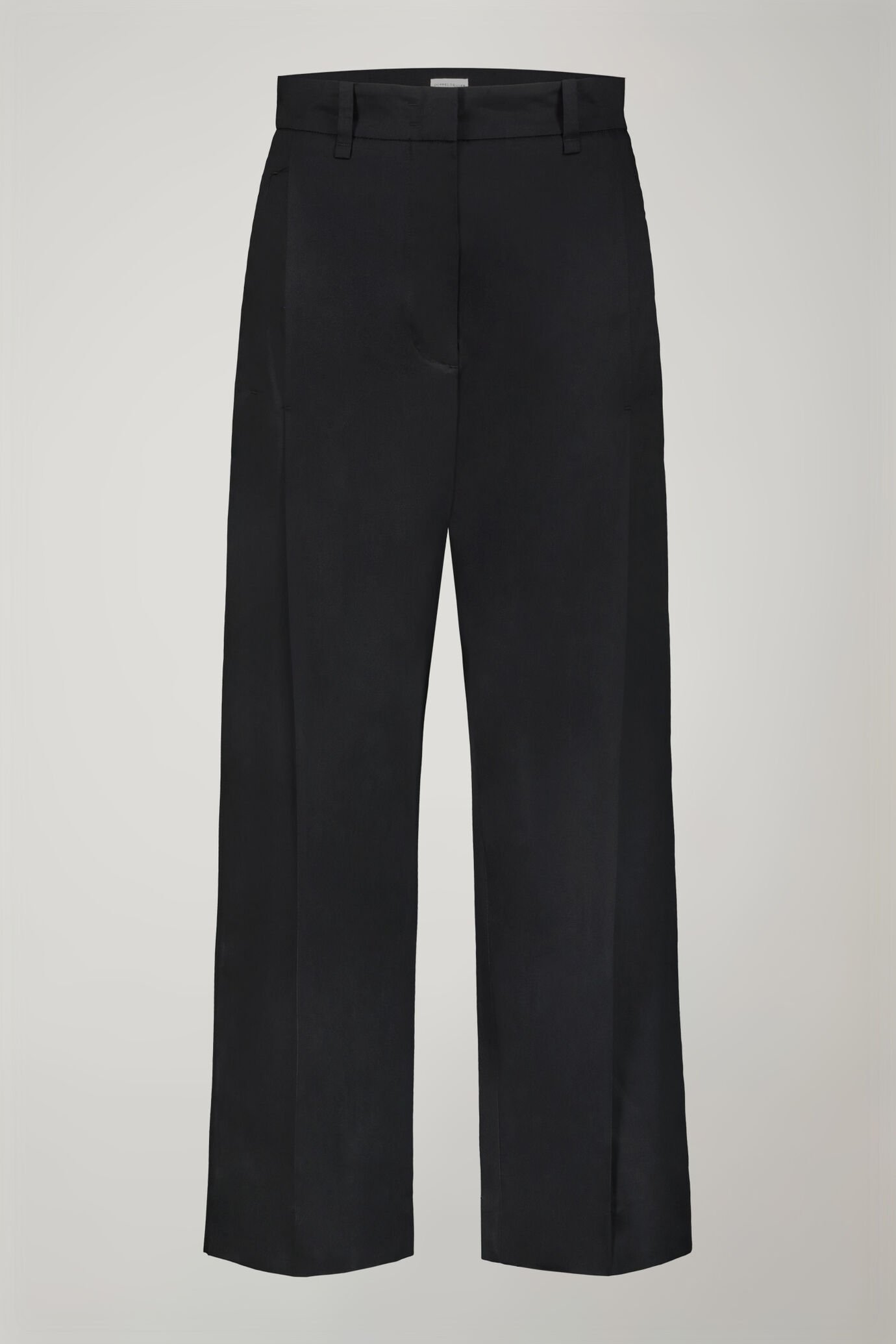 Women’s solid color trousers 100% cotton regular fit image number 4