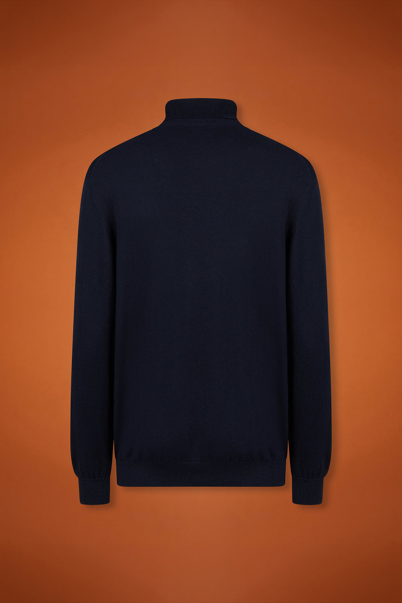 Herren-Pullover mit hohem Ausschnitt aus Baumwolle in normaler Passform image number 5