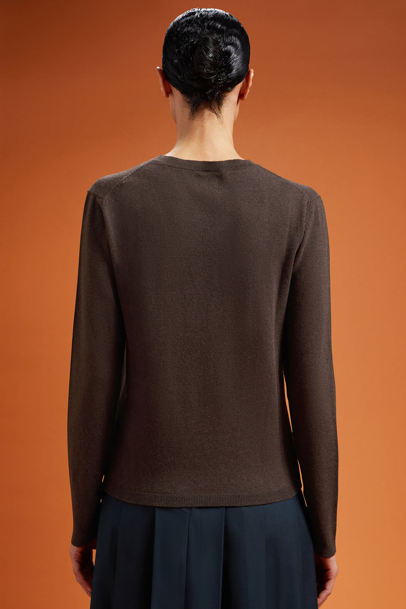 Pull col rond pour femme, coupe classique, en laine et cachemire image number 1