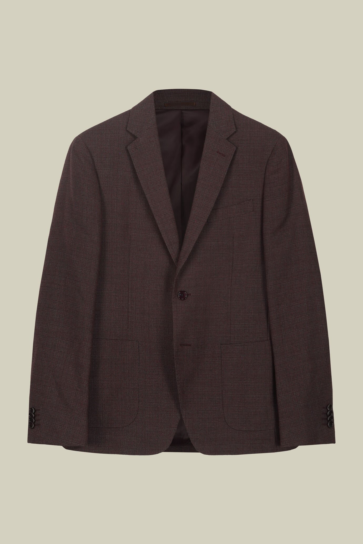 Men's single-breasted jacket with patch pockets