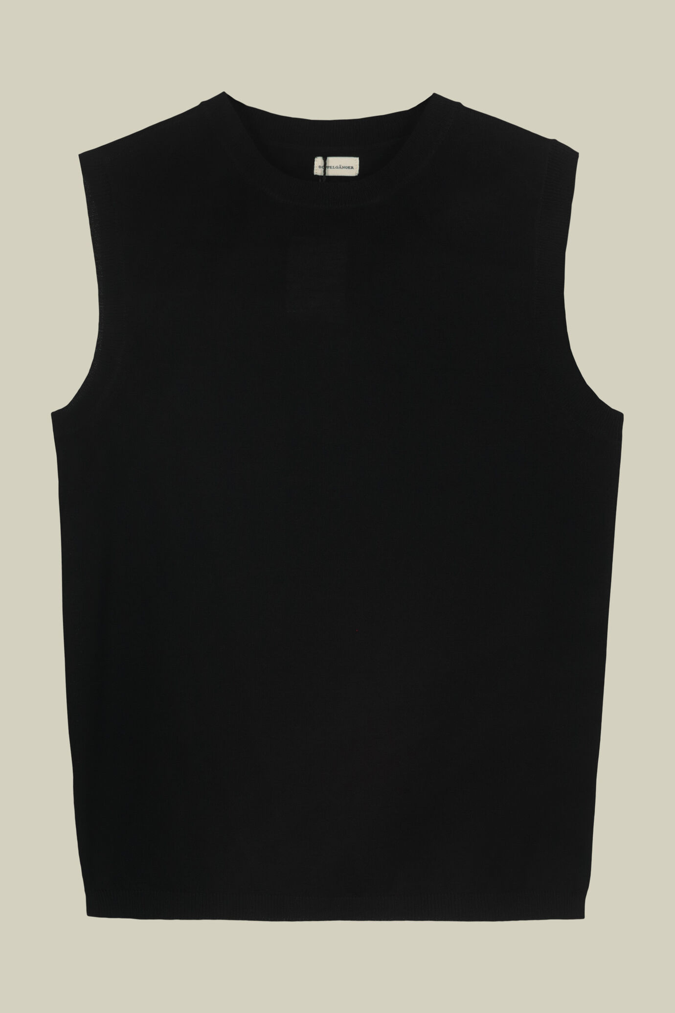 Women's knitted crew-neck waistcoat image number 4