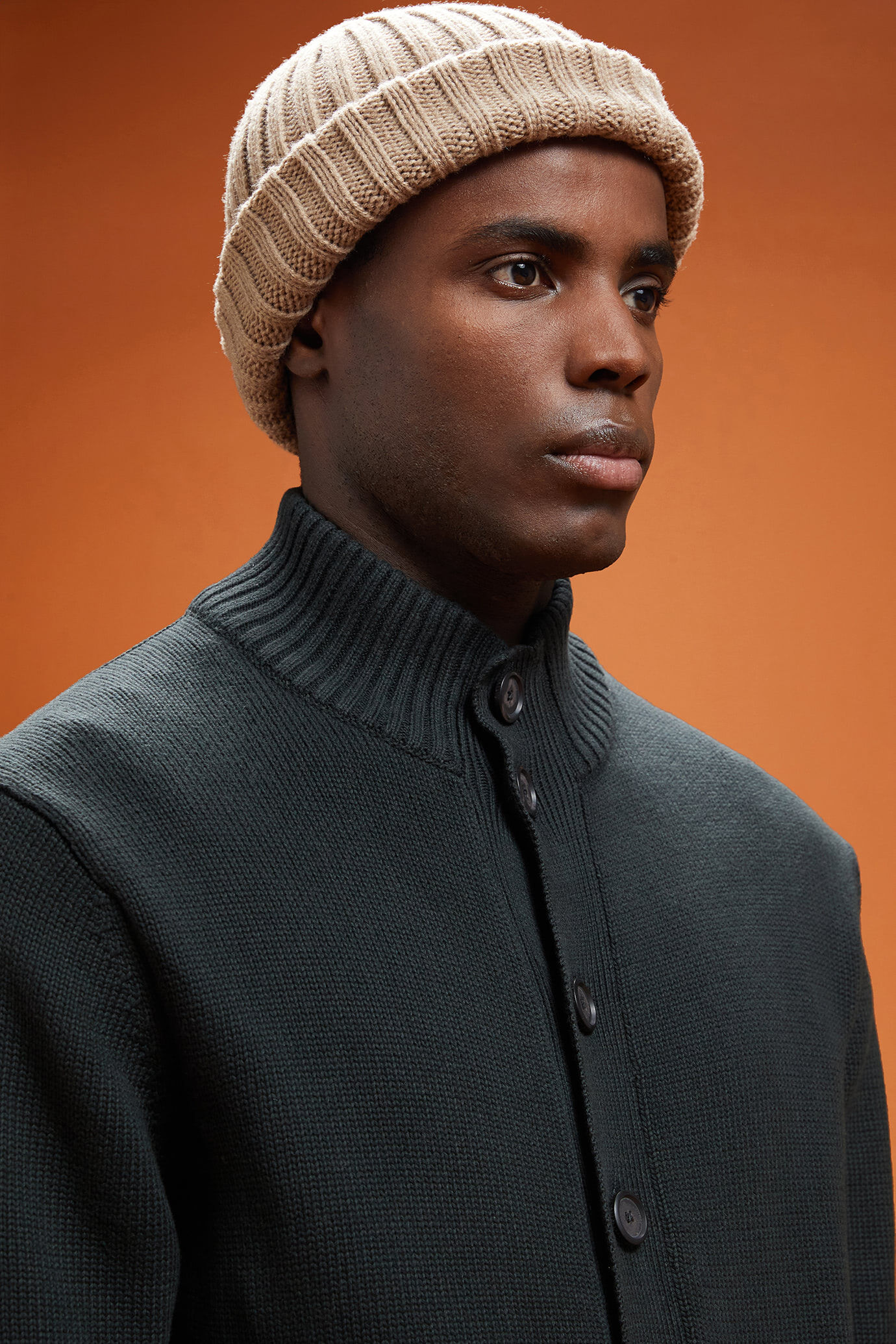 Berretto uomo in maglia a coste Wool Blend image number 1
