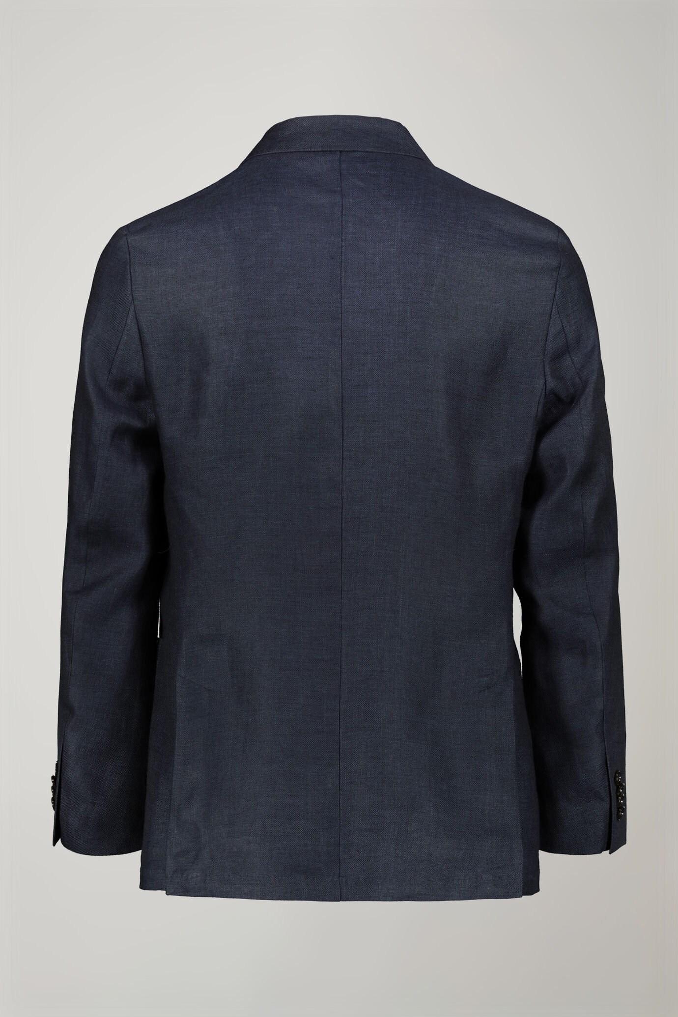 Giacca uomo sfoderata doppiopetto tasche a toppa 100% lino regular fit image number 5