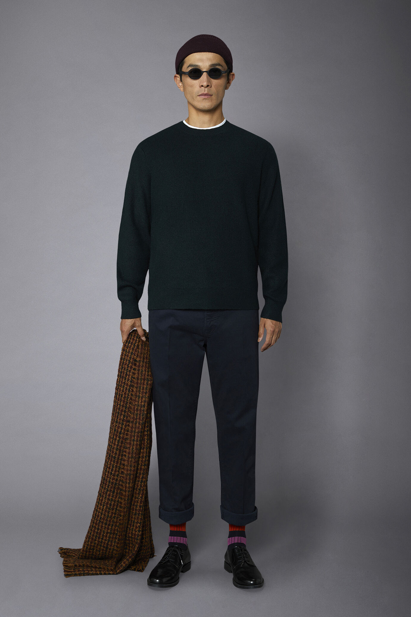 Pullover mit Rundhalsausschnitt und englischem Rippenstrick Regular Fit image number 0