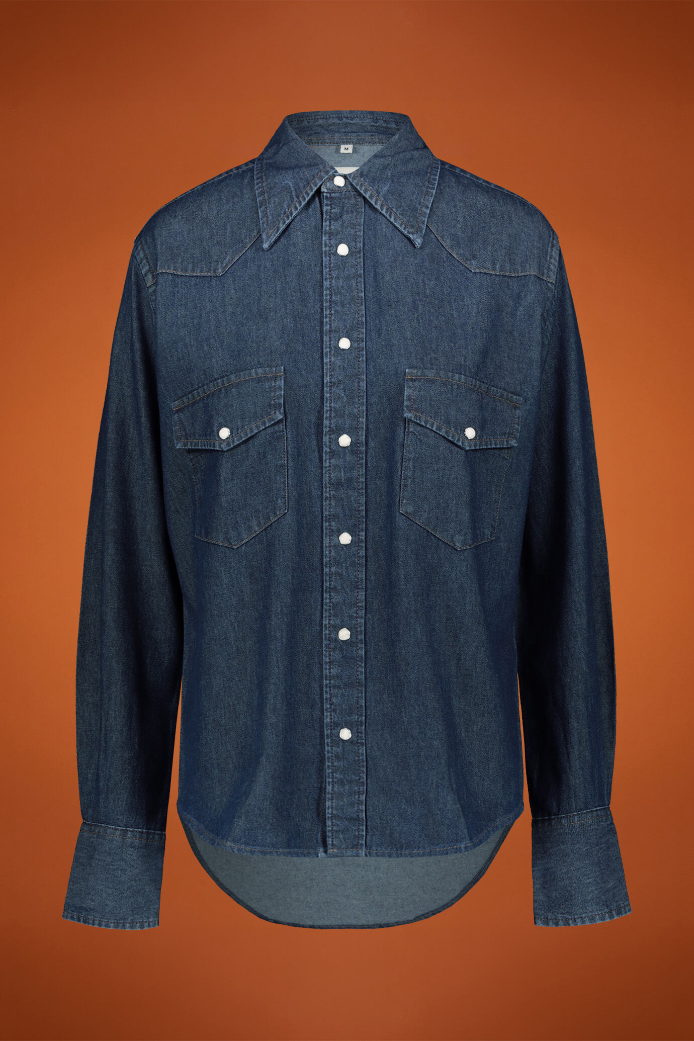 Camicia denim donna 100% cotone image number 0