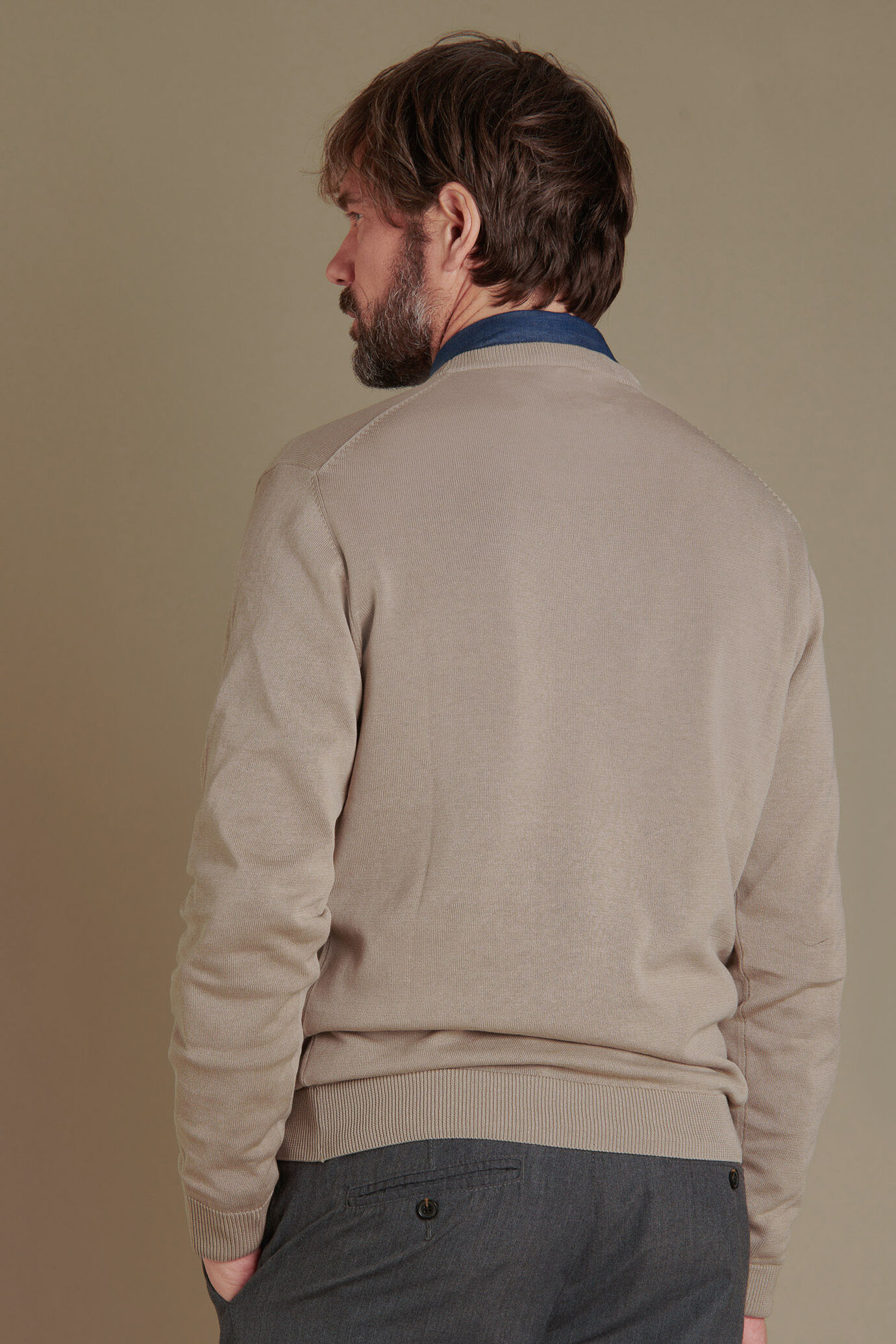 Maglia giro collo puro cotone image number 2