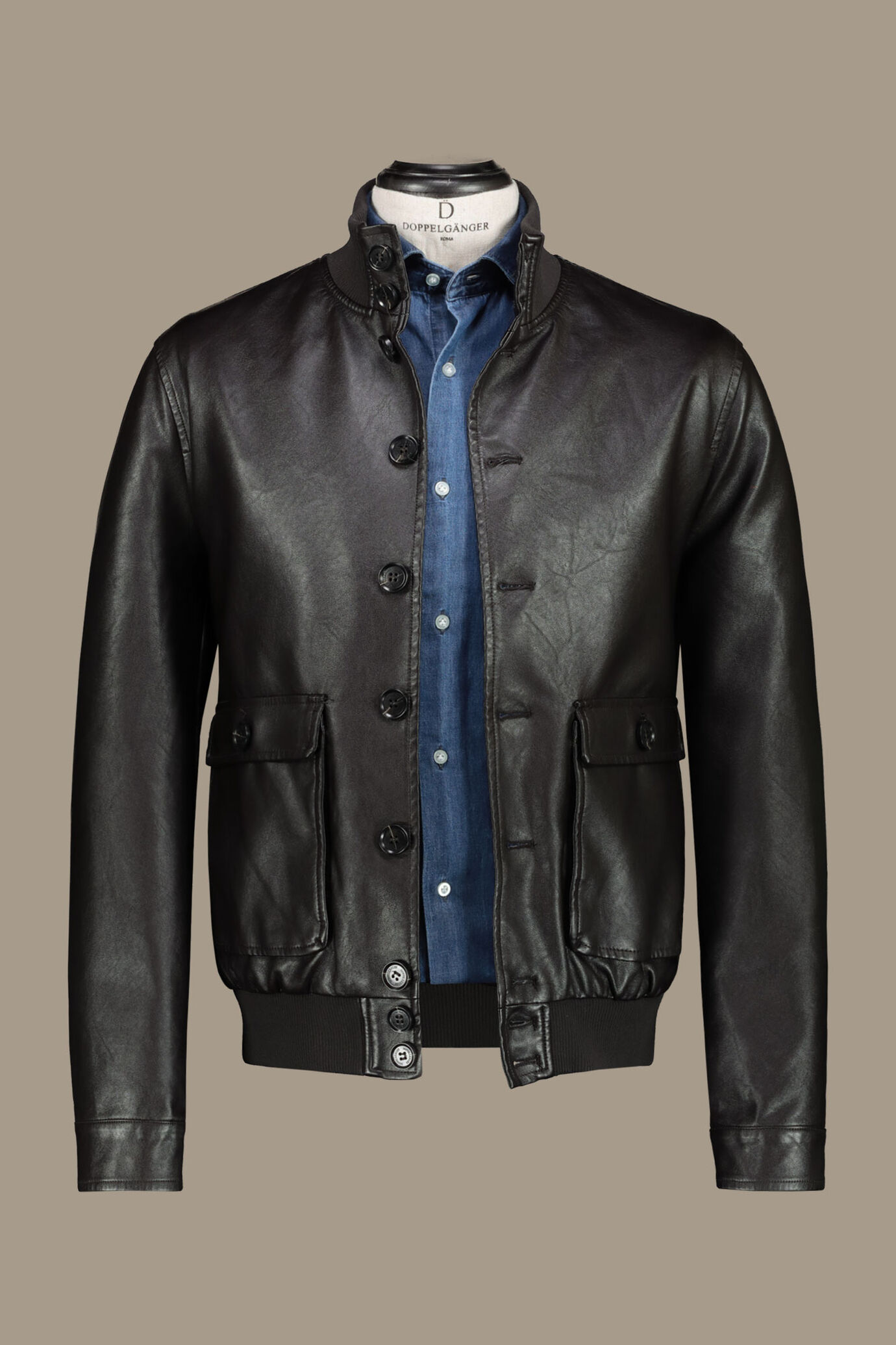 Eco-leather bomber jacket image number 0