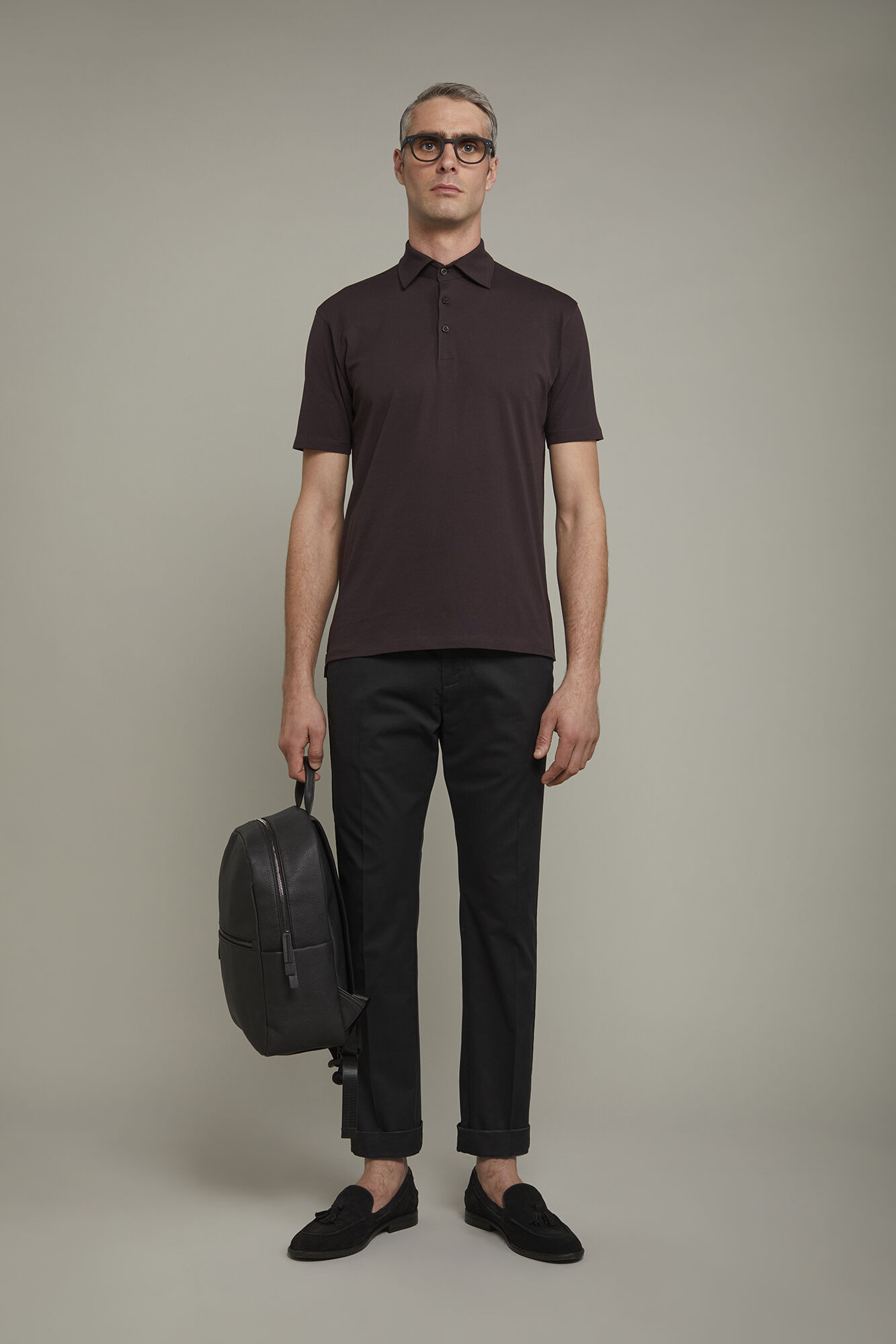 Pantalone chino uomo classico costruzione twill elasticizzato perfect fit