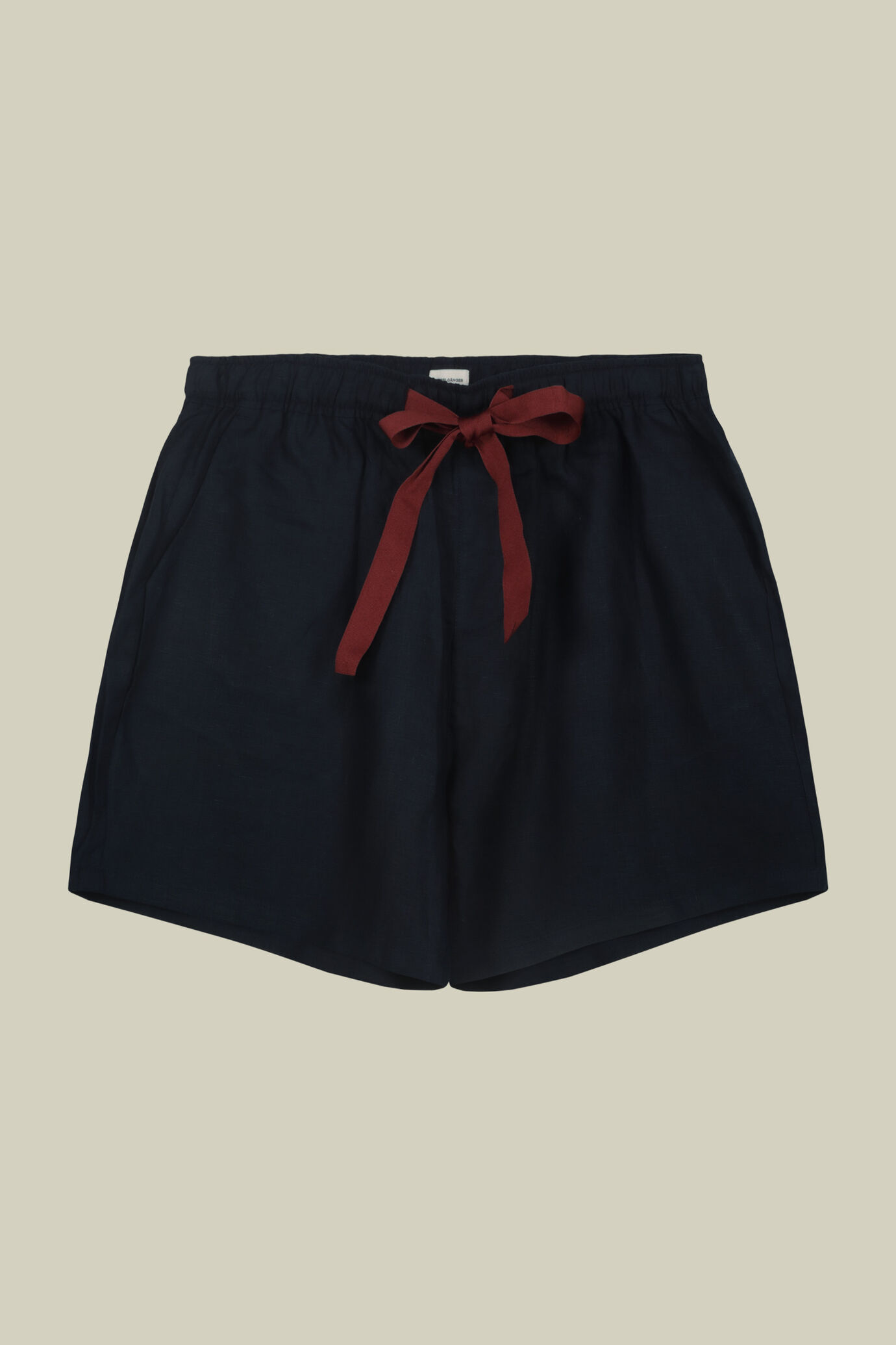 Kurze Damen-Bermudashorts mit kontrastierendem, verstellbarem Elastikbund 100 % Leinen image number 4