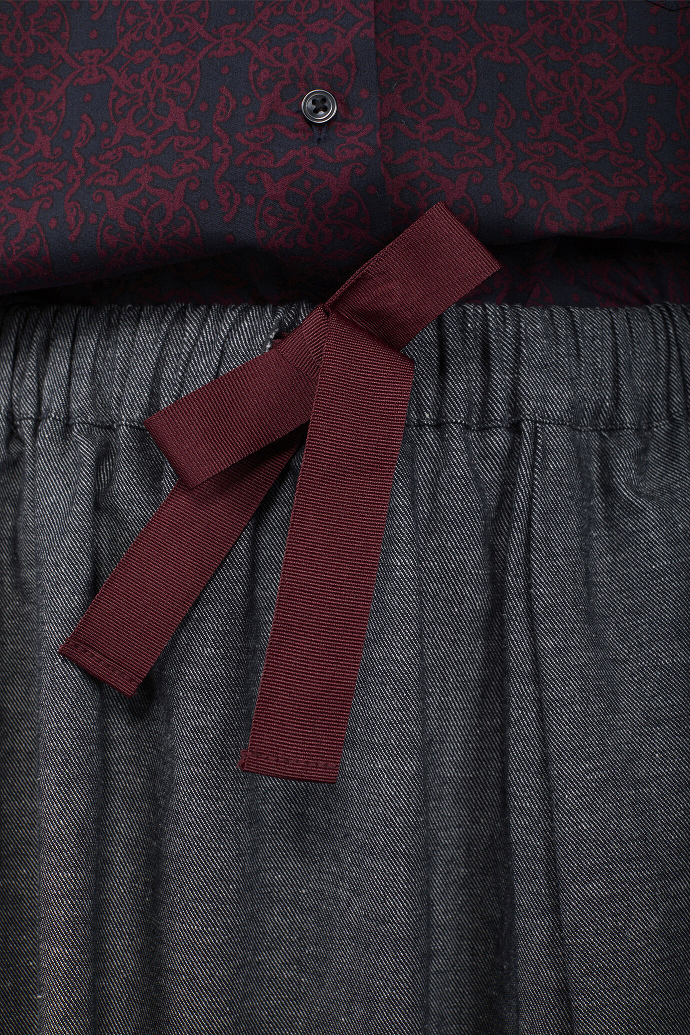 Bermuda skirt with a wide and soft line in linen and cotton image number 2